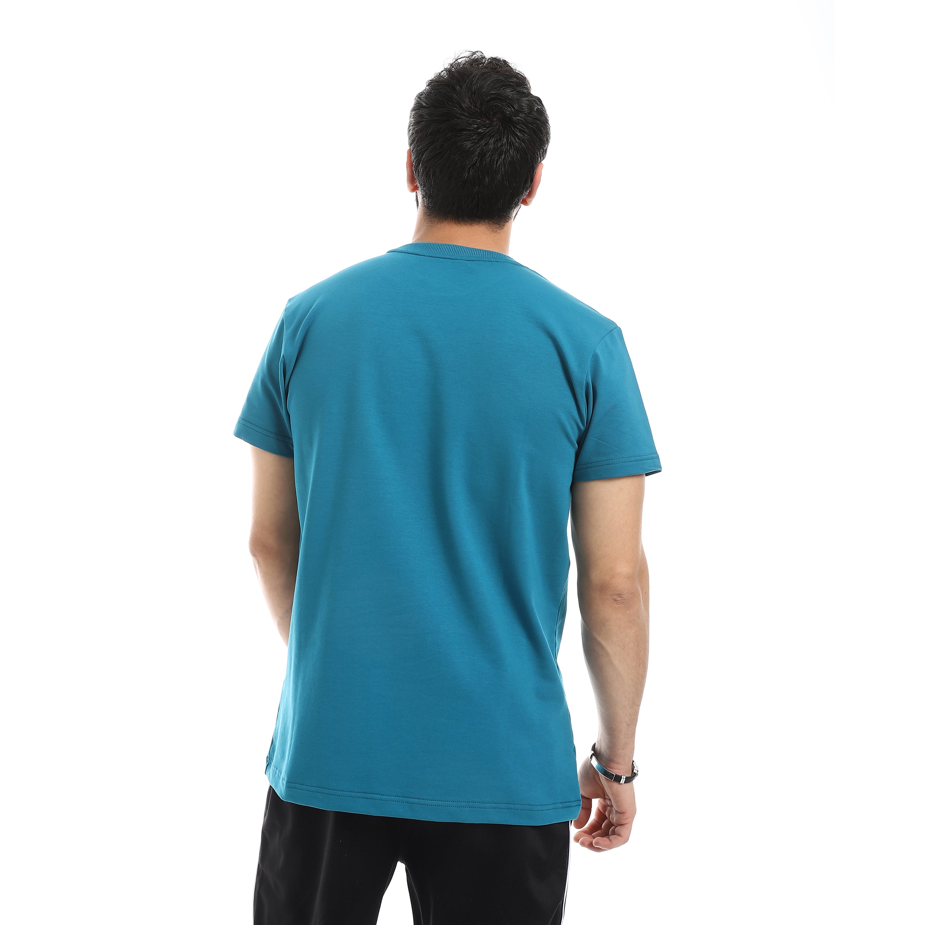 BASKETBALL PRINT T-SHIRT - BLUE