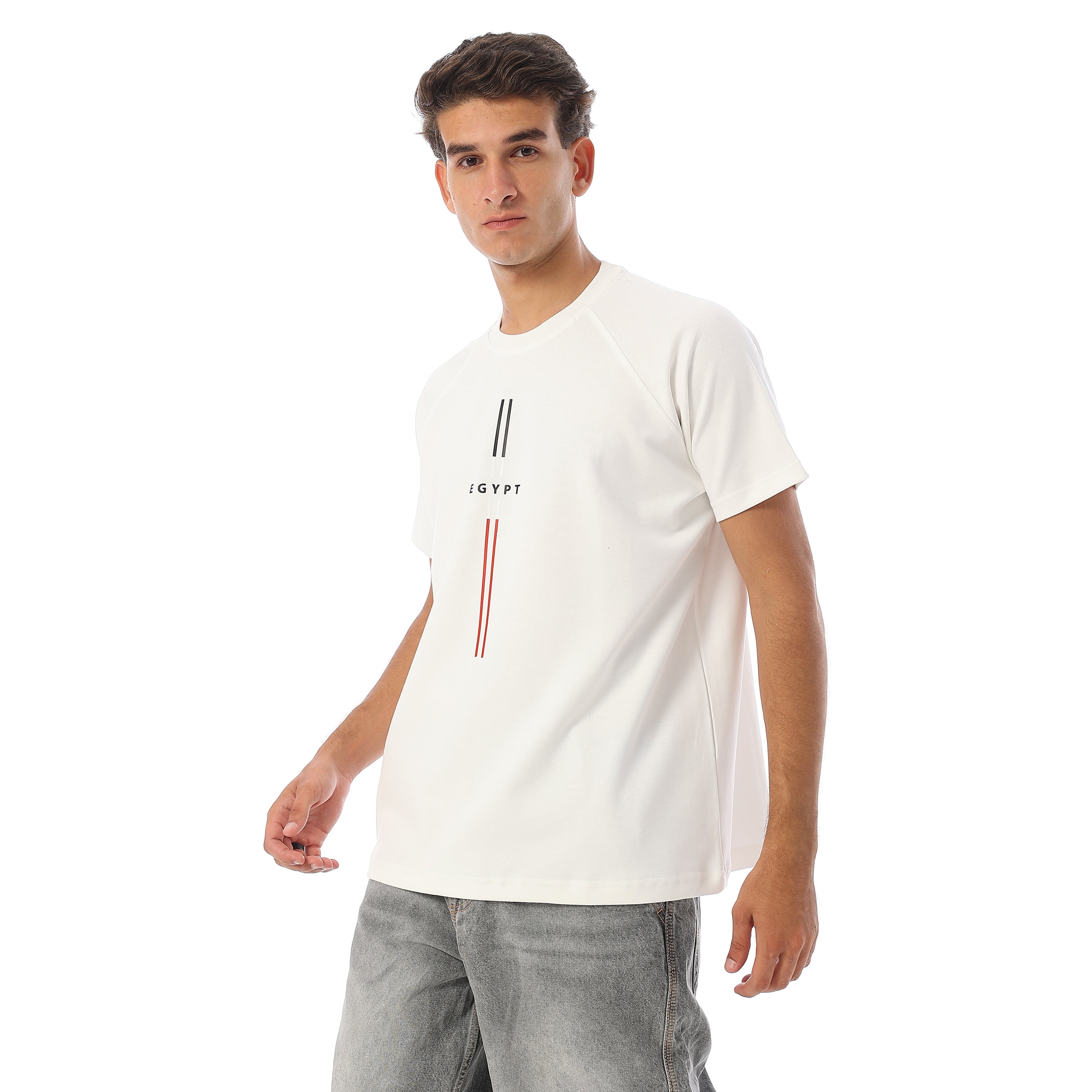EGYPT PRINTED OVERSIZED TSHIRT - WHITE