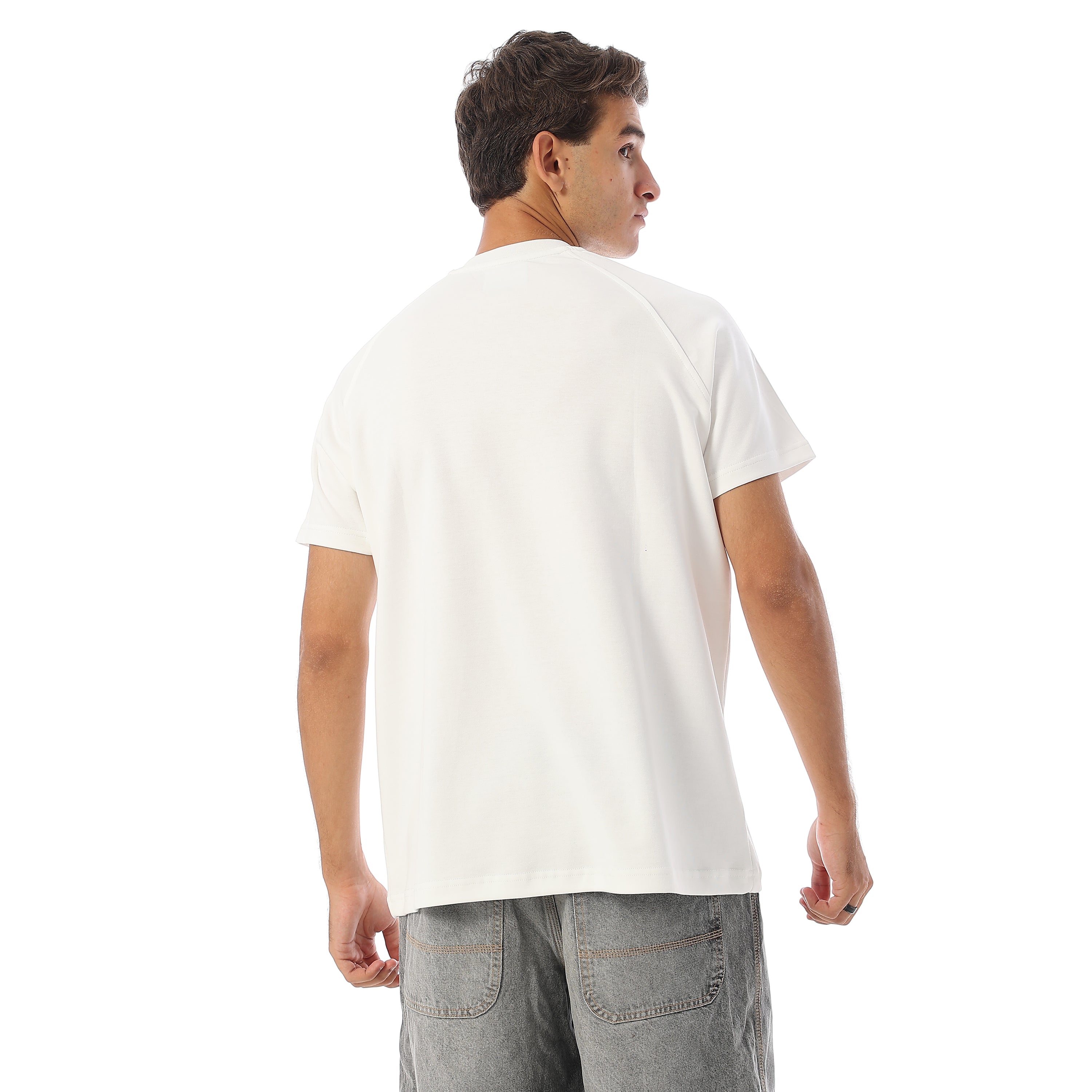 EGYPT PRINTED OVERSIZED TSHIRT - WHITE