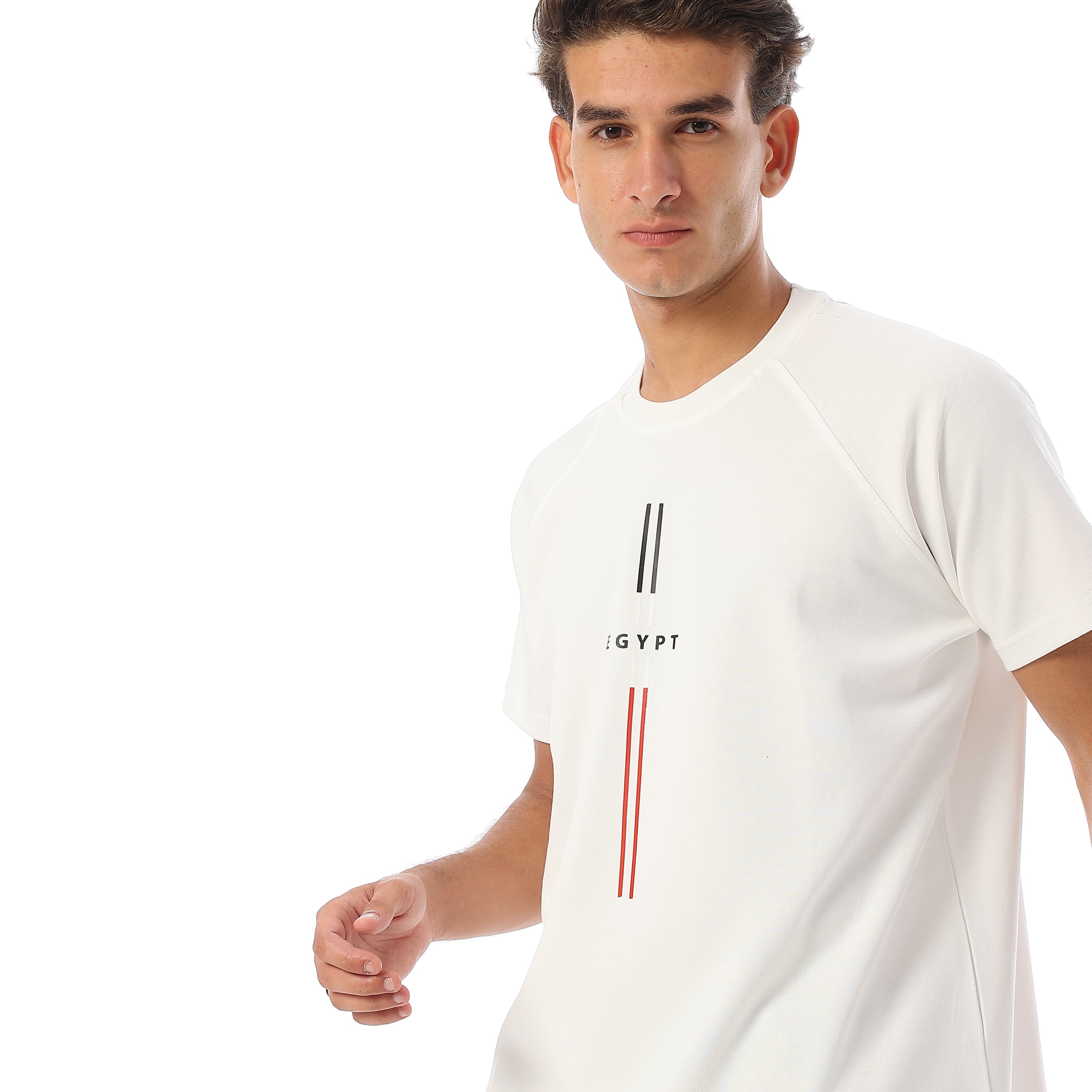 EGYPT PRINTED OVERSIZED TSHIRT - WHITE