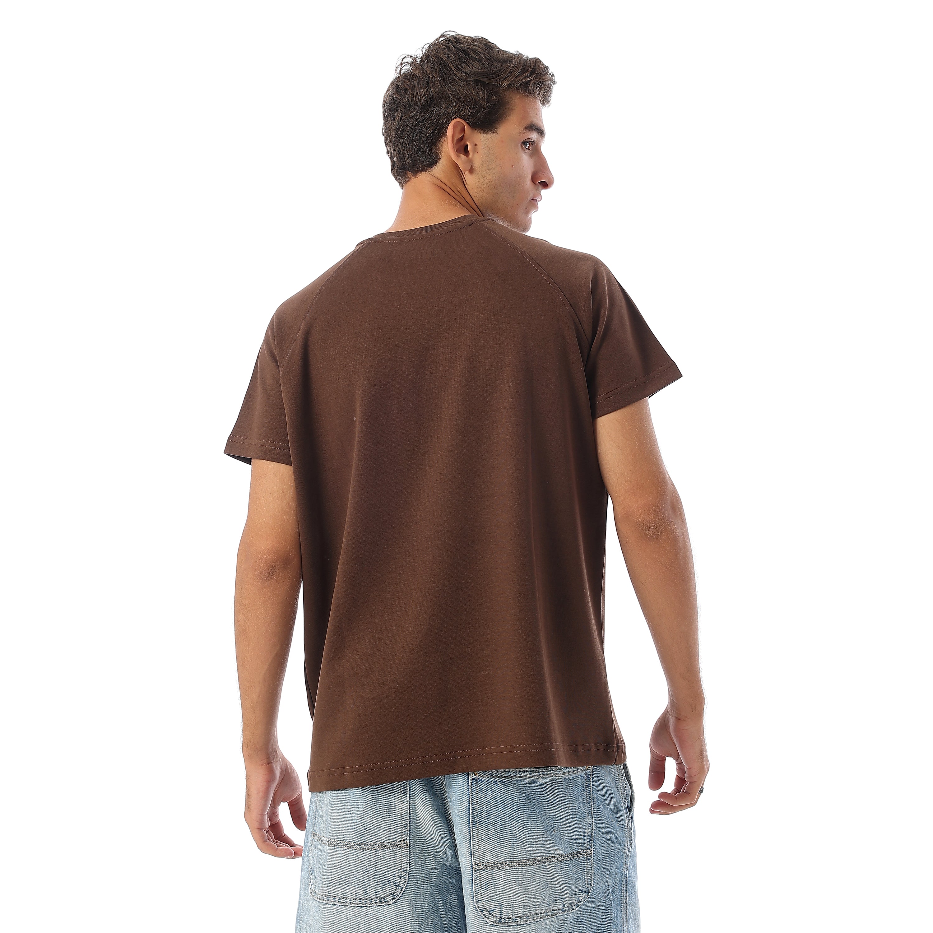 SPLIT LOGO POP PRINT T-SHIRT - BROWN