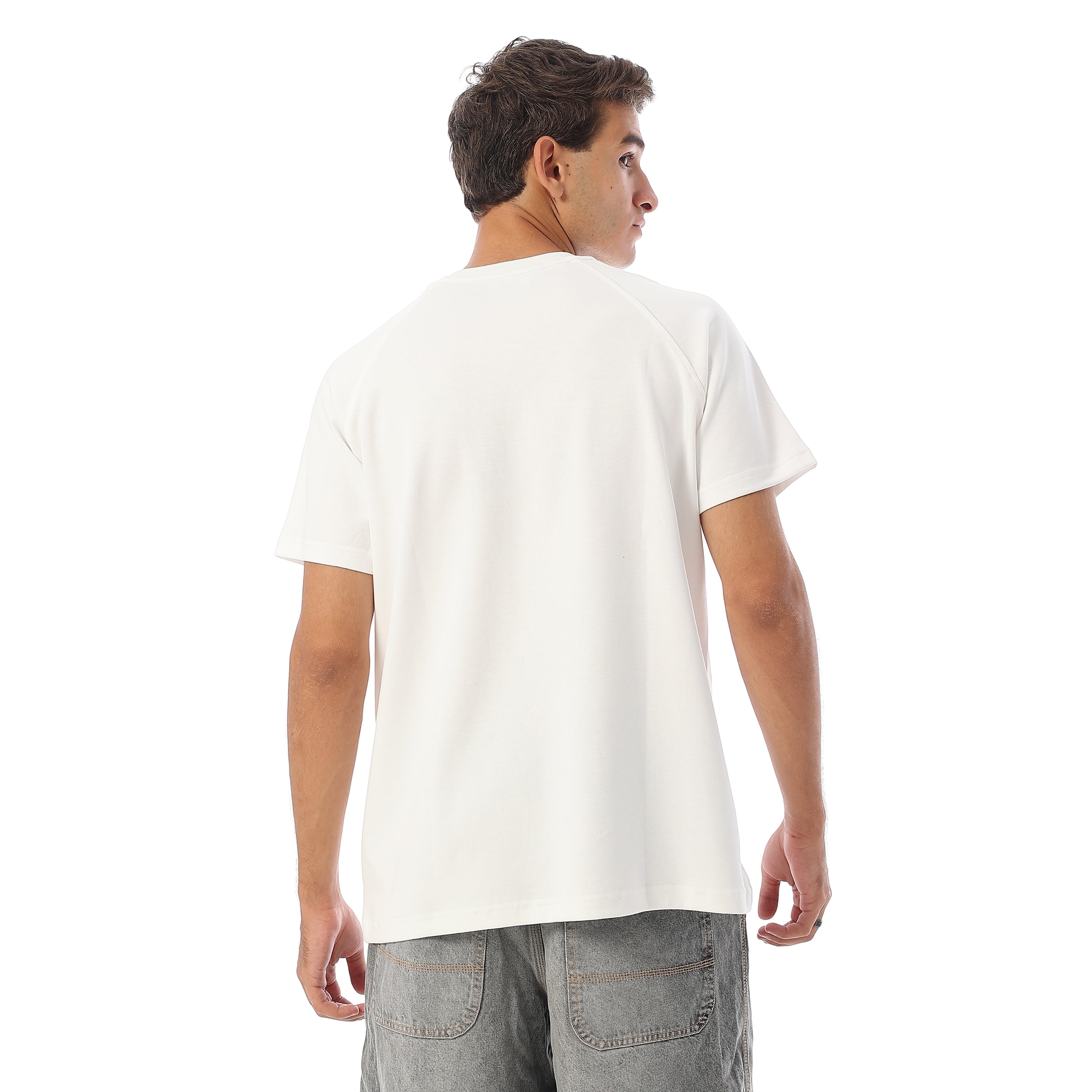 SPLIT LOGO POP PRINT T-SHIRT - WHITE