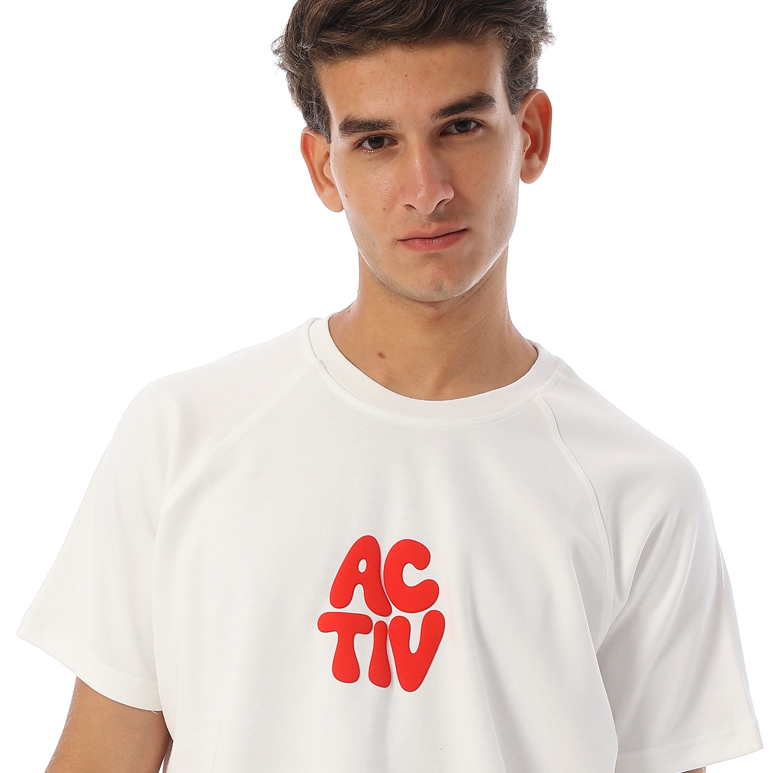 SPLIT LOGO POP PRINT T-SHIRT - WHITE