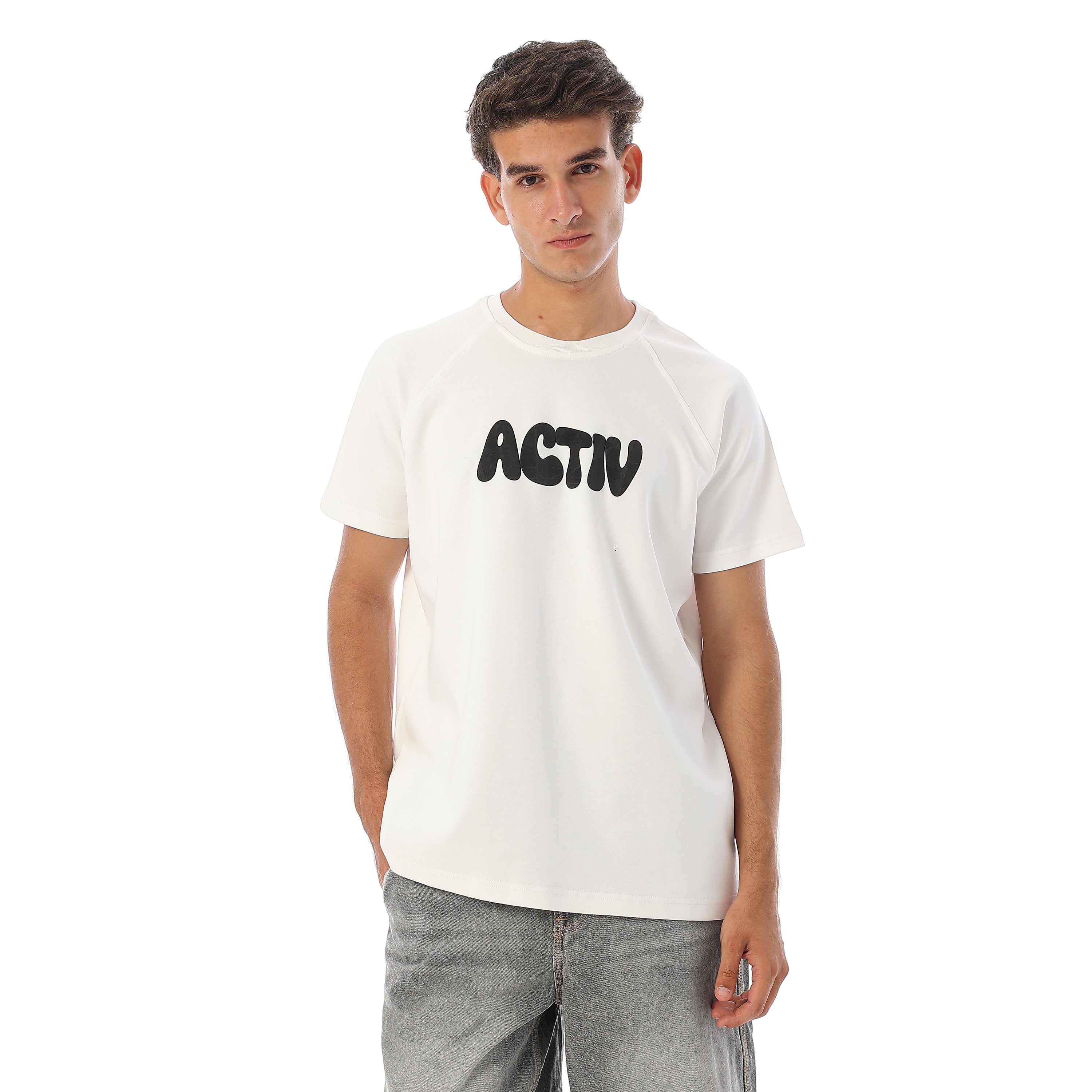 ACTIV LOGO POP PRINT T-SHIRT - WHITE