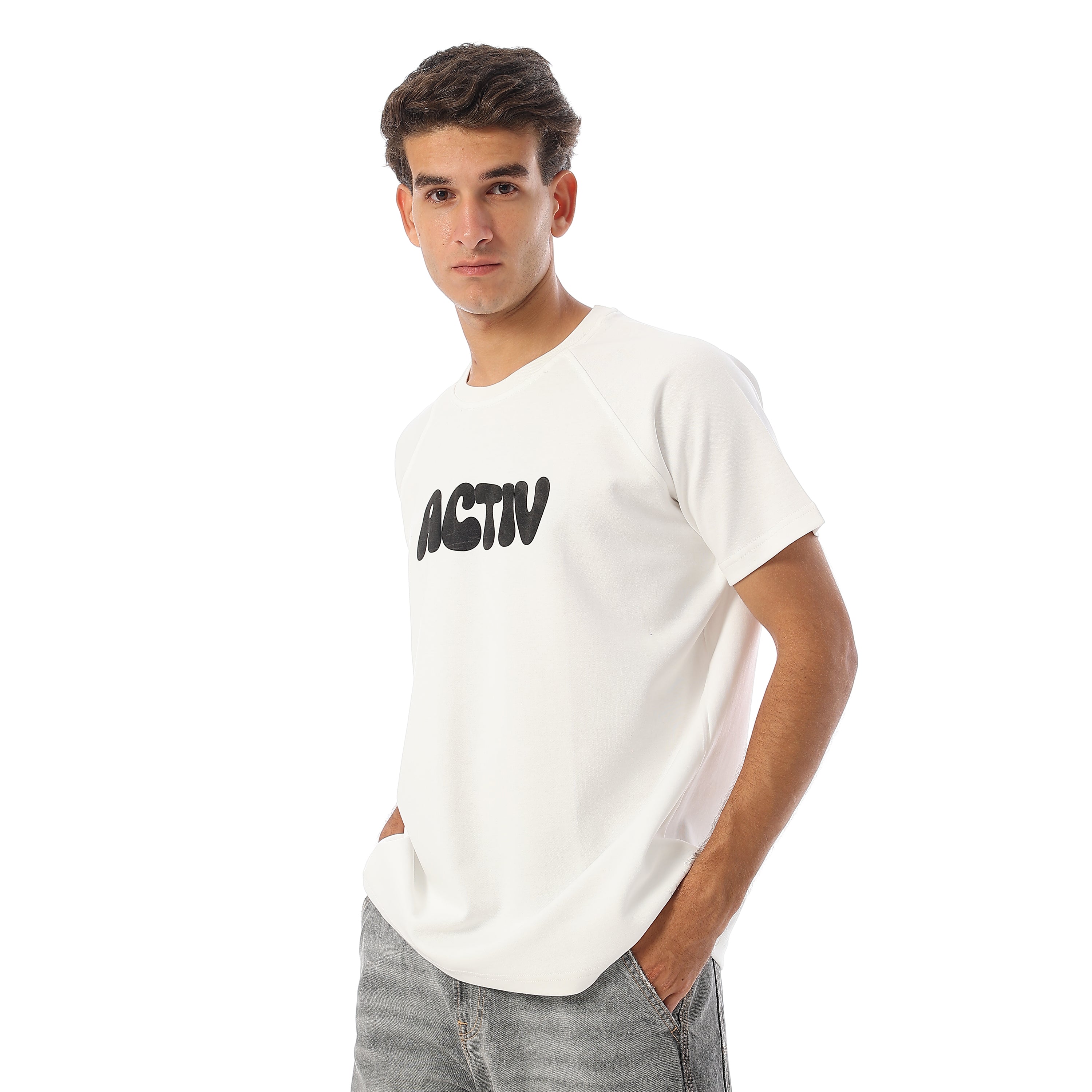 ACTIV LOGO POP PRINT T-SHIRT - WHITE
