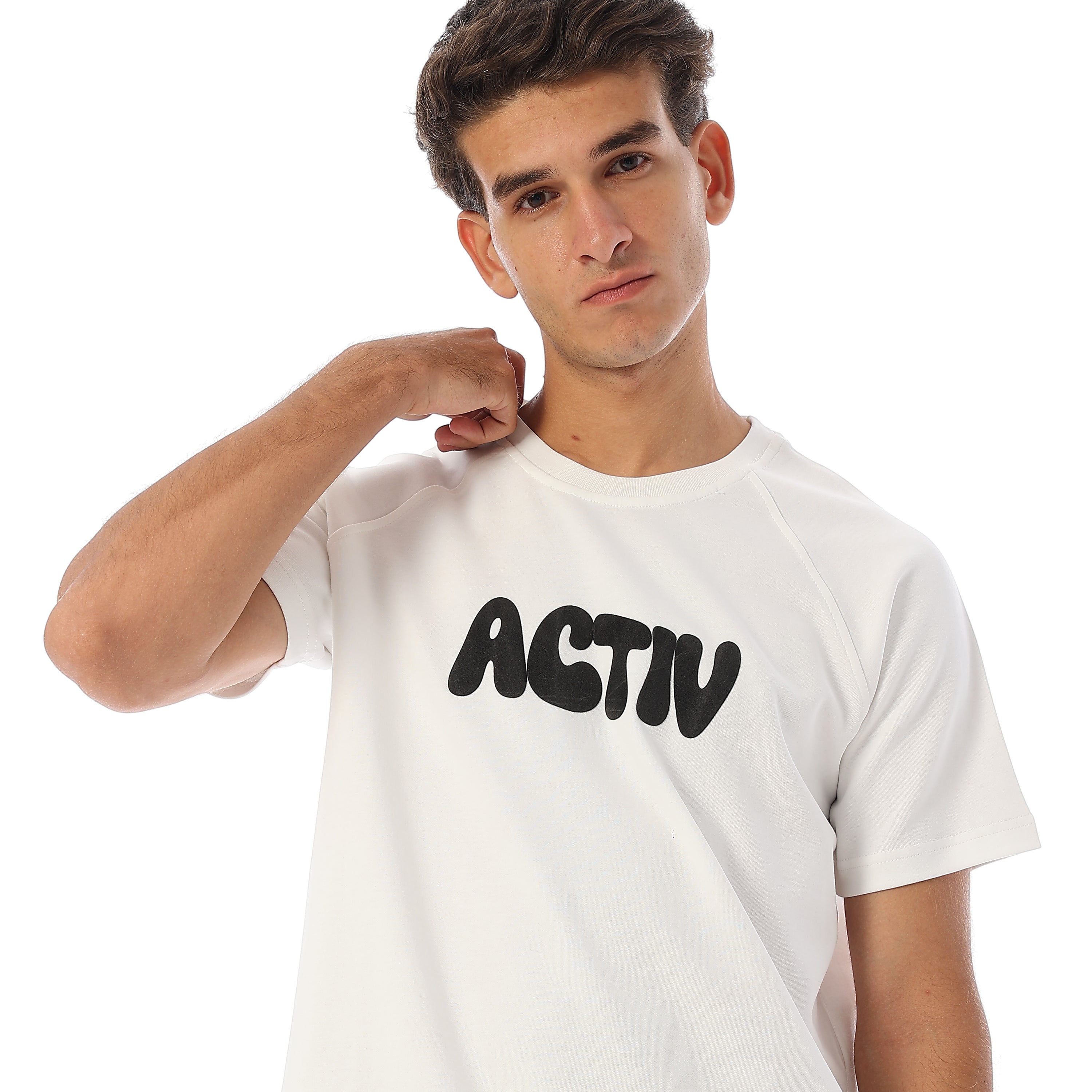 ACTIV LOGO POP PRINT T-SHIRT - WHITE