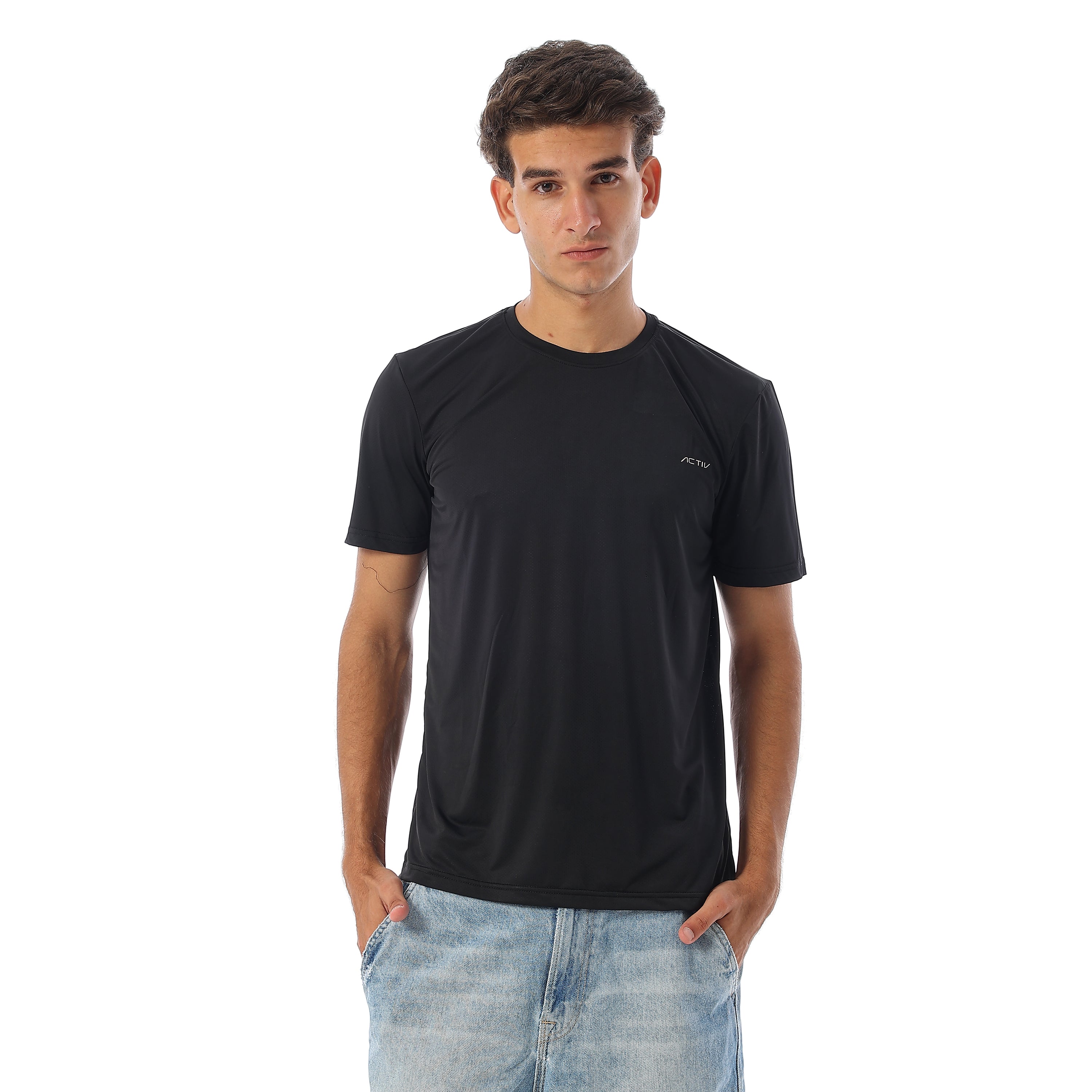 ACTIV MEN'S BASIC T-SHIRT - BLACK