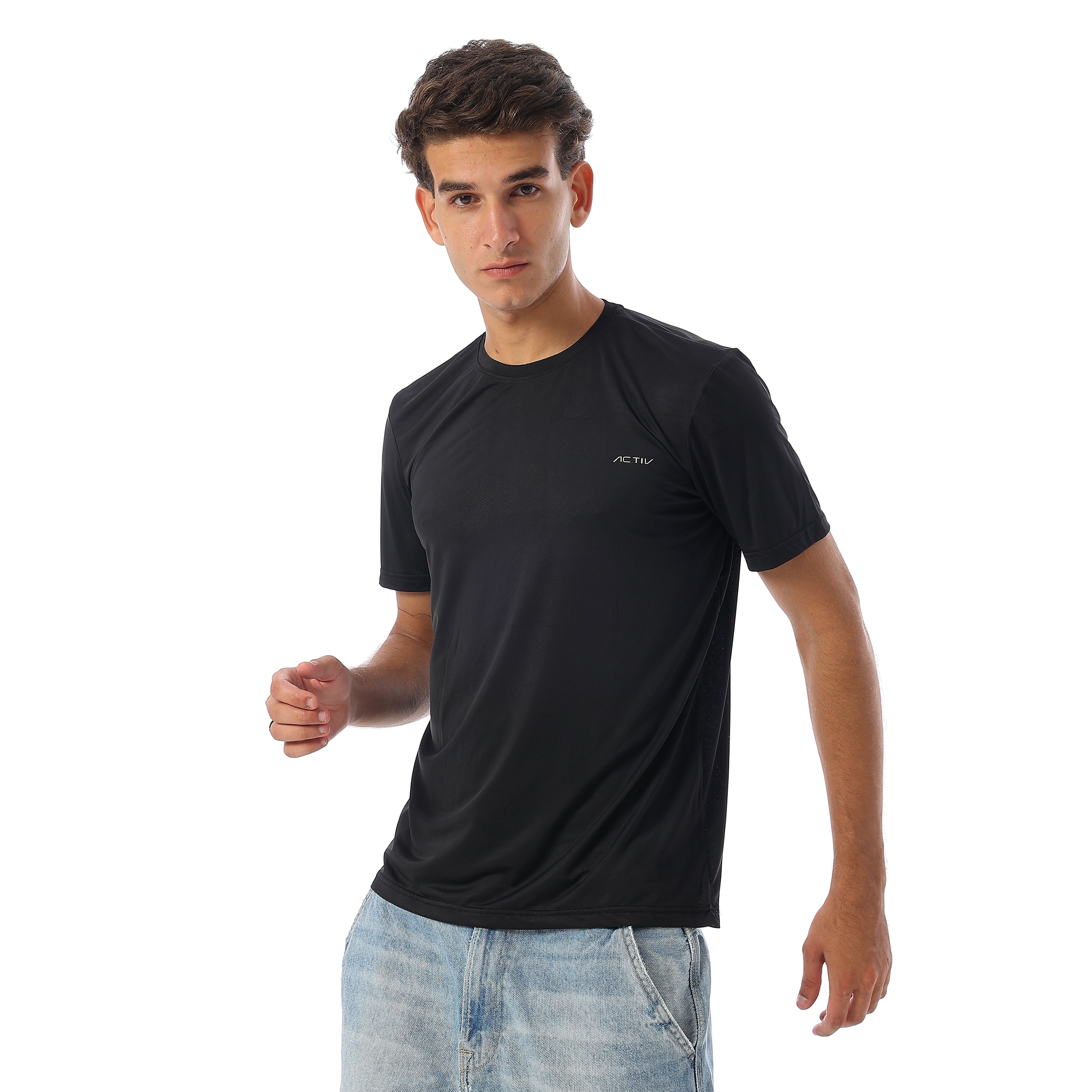 ACTIV MEN'S BASIC T-SHIRT - BLACK