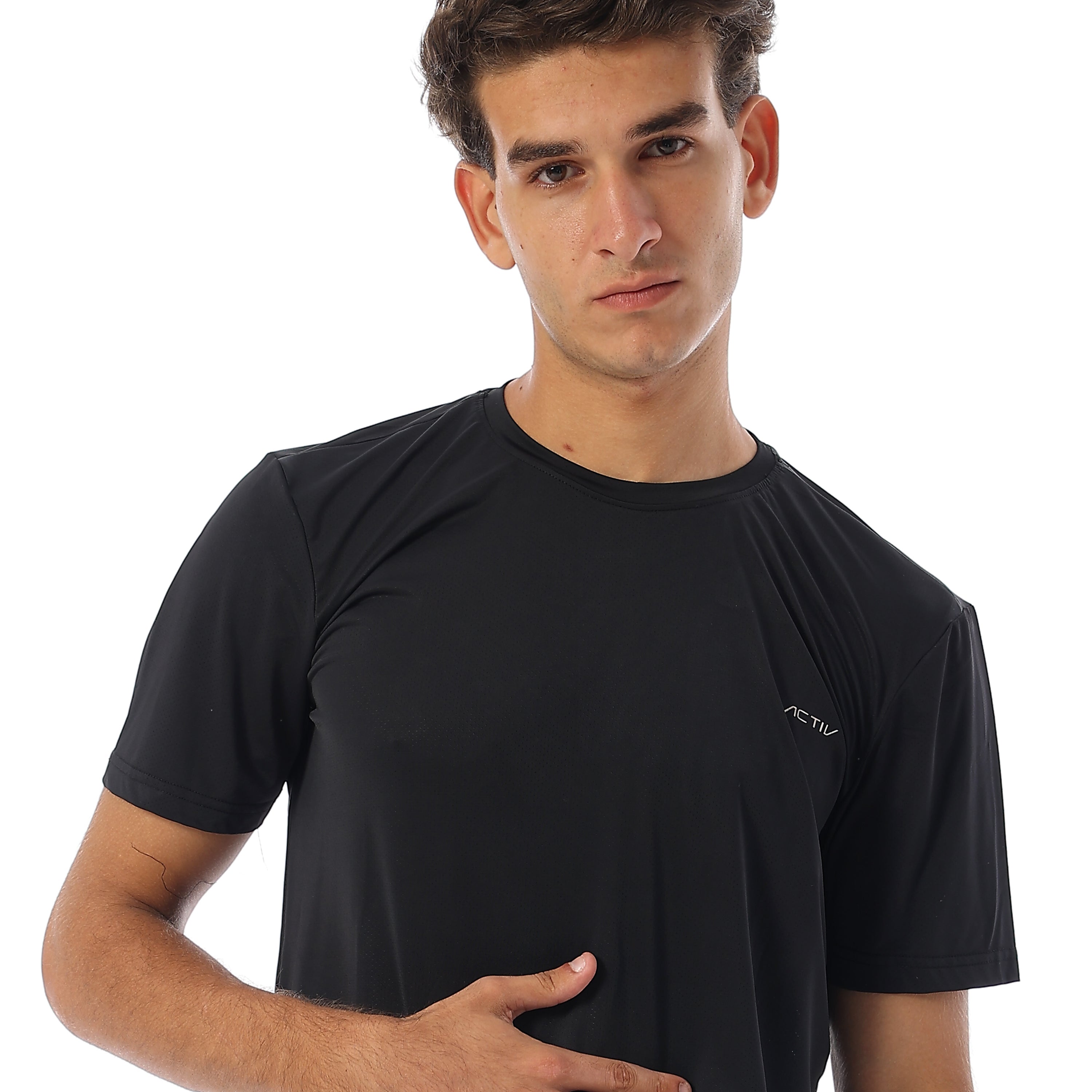 ACTIV MEN'S BASIC T-SHIRT - BLACK