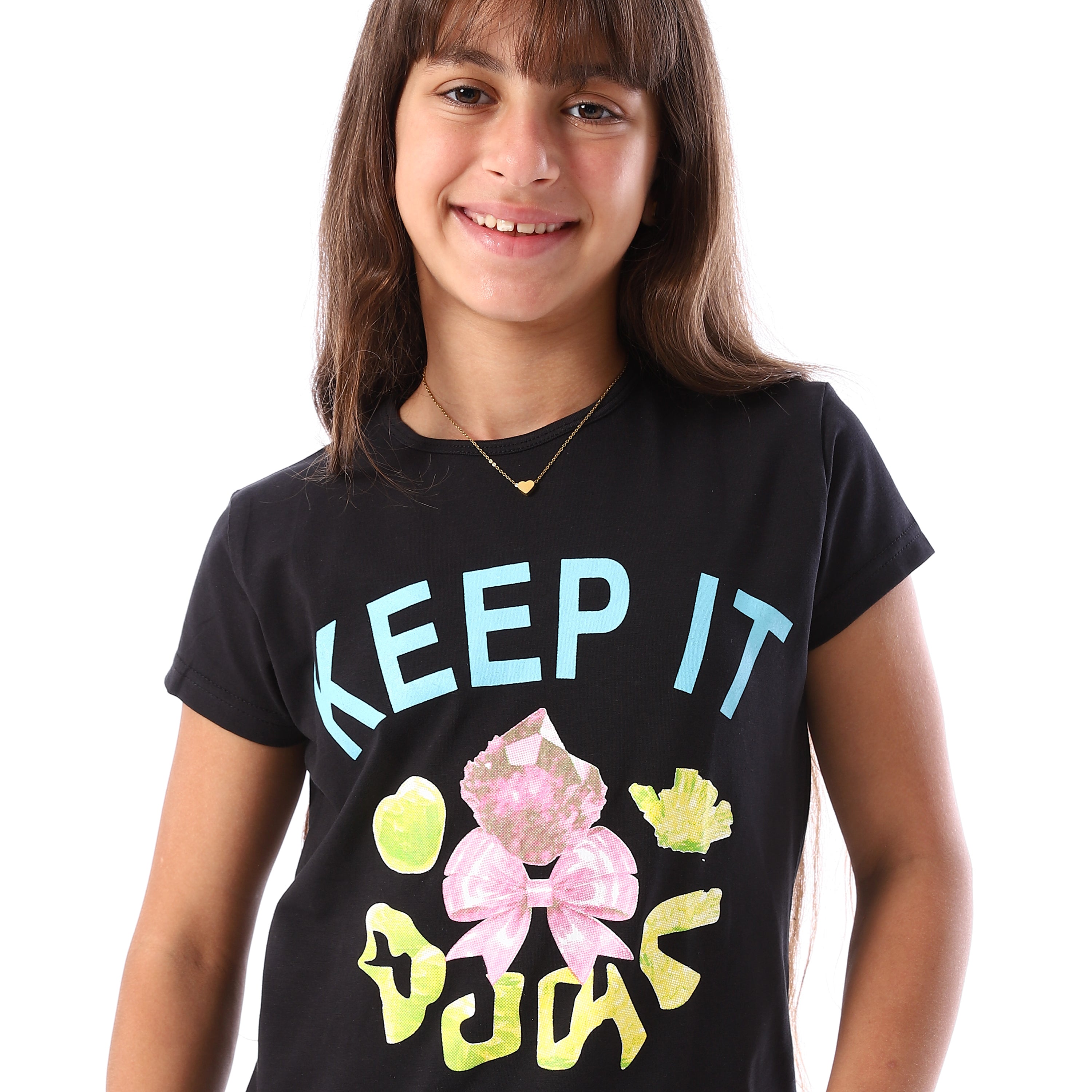 ACTIV GIRLS T-SHIRT - BLACK