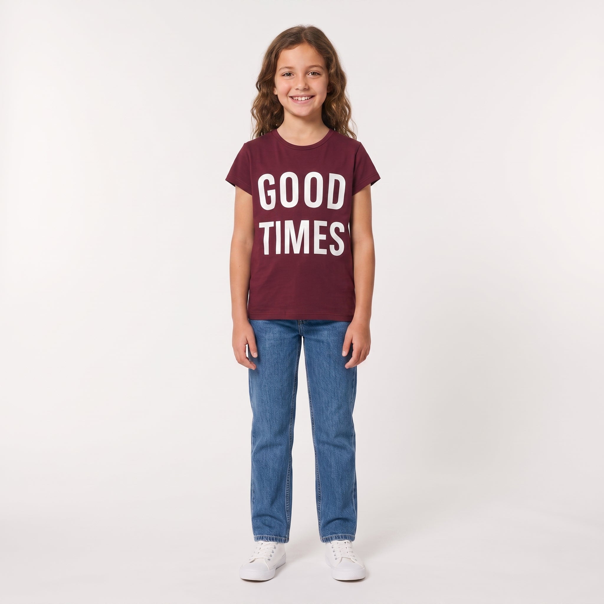 ACTIV GIRLS T-SHIRT - BURGUNDY