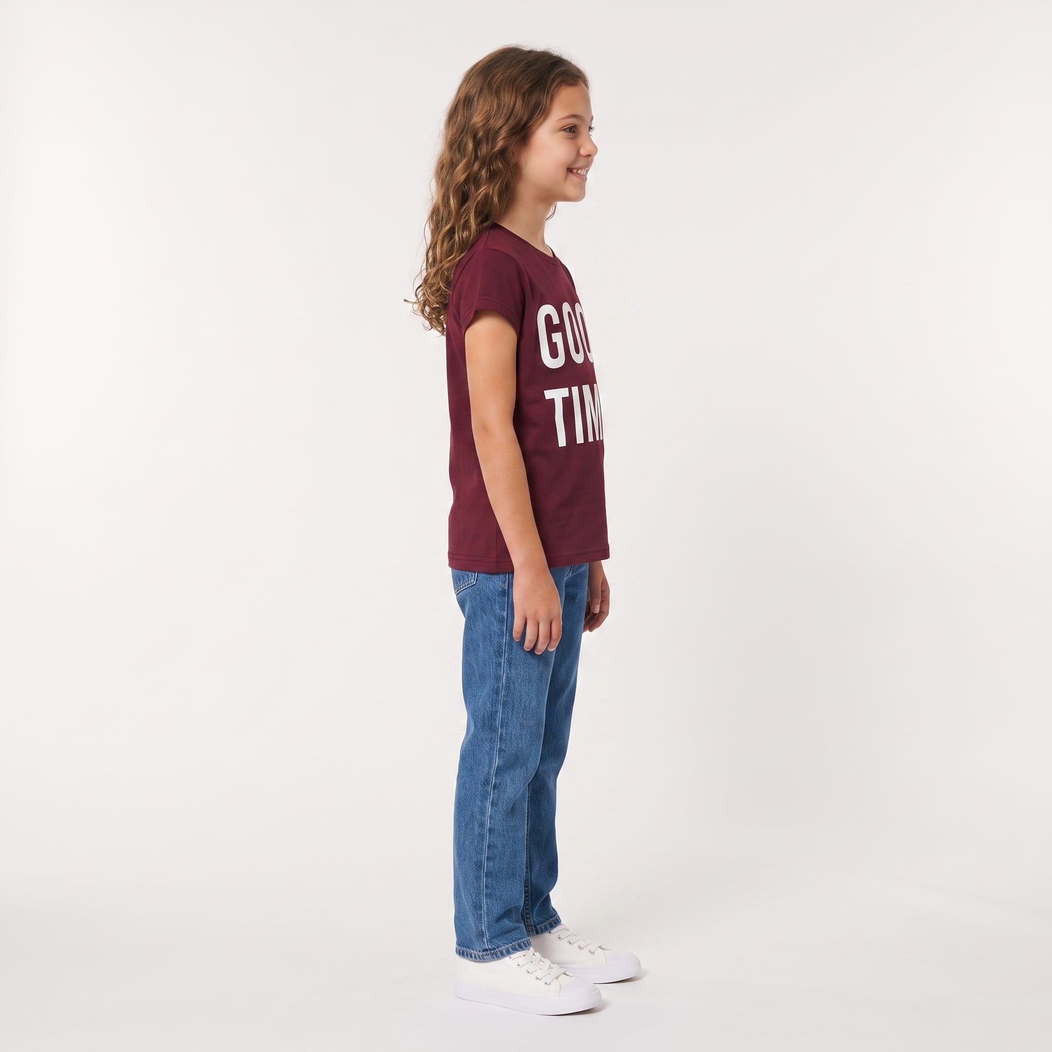 ACTIV GIRLS T-SHIRT - BURGUNDY