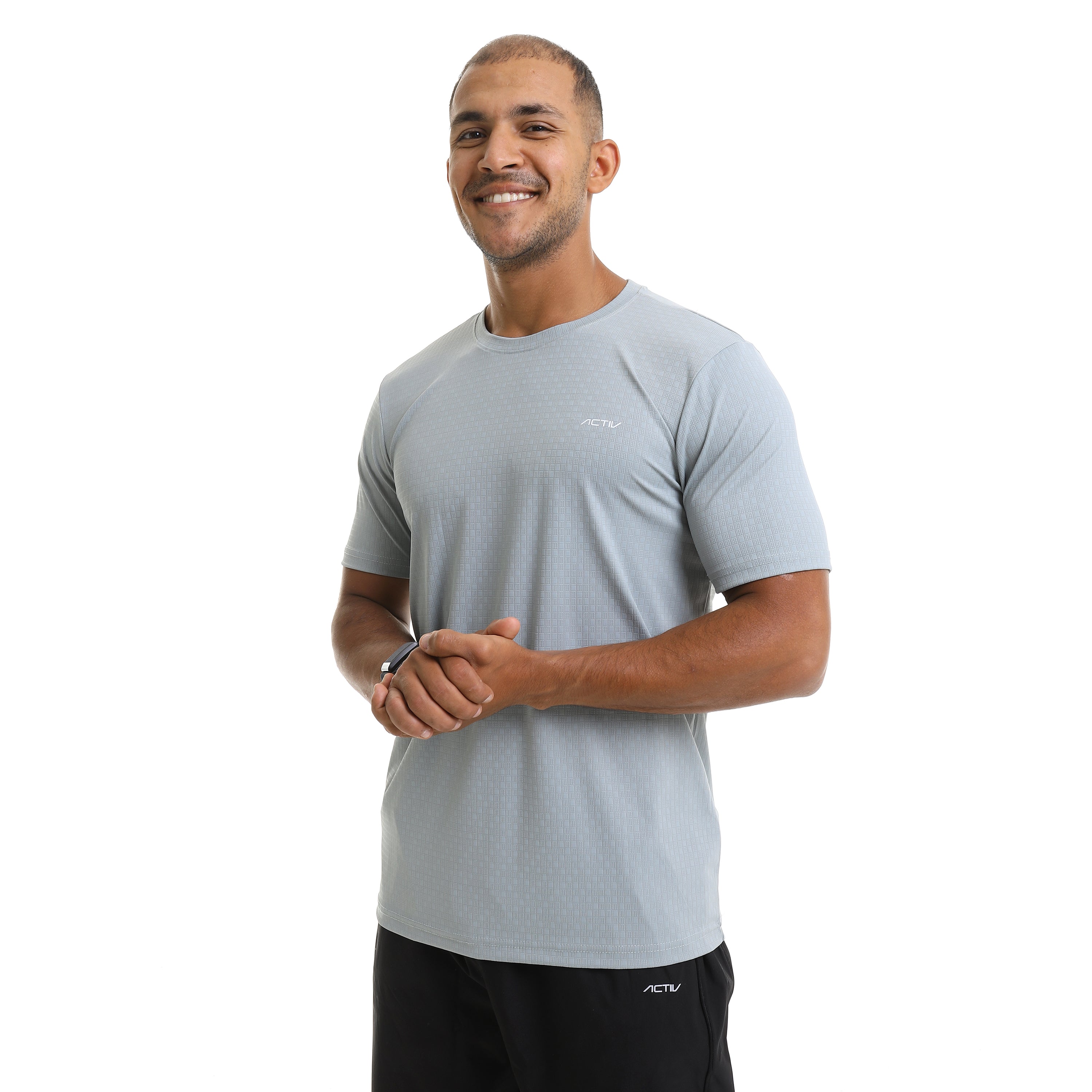 ACTIV MEN'S CREW NECK T-SHIRT - L.GREY