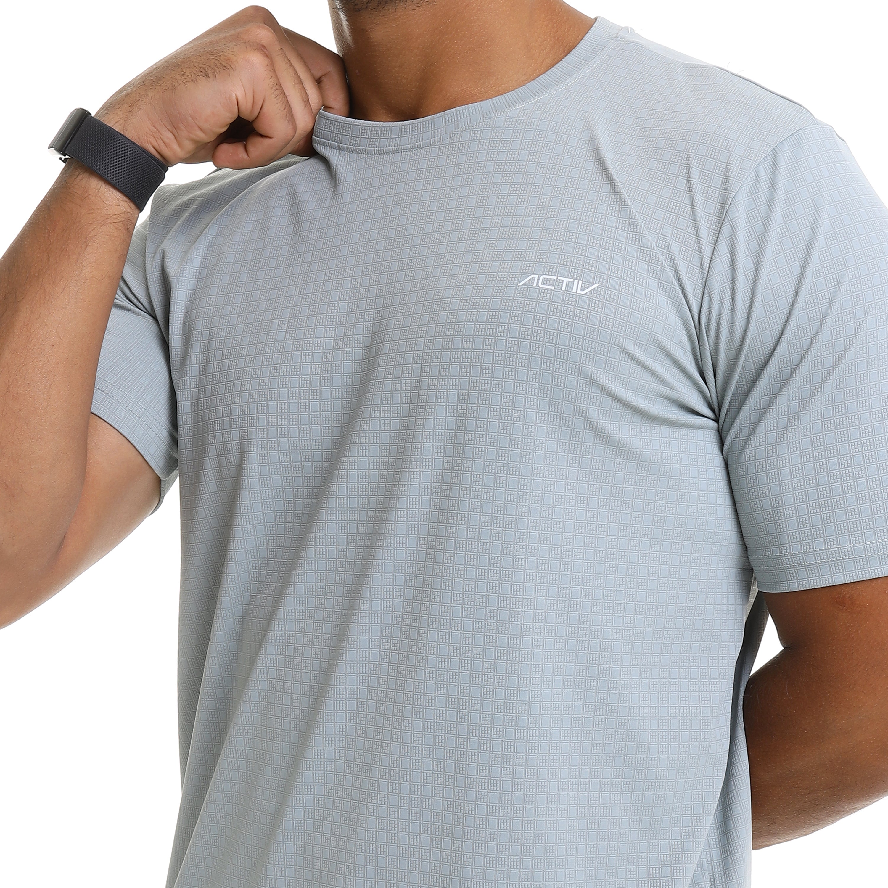 ACTIV MEN'S CREW NECK T-SHIRT - L.GREY