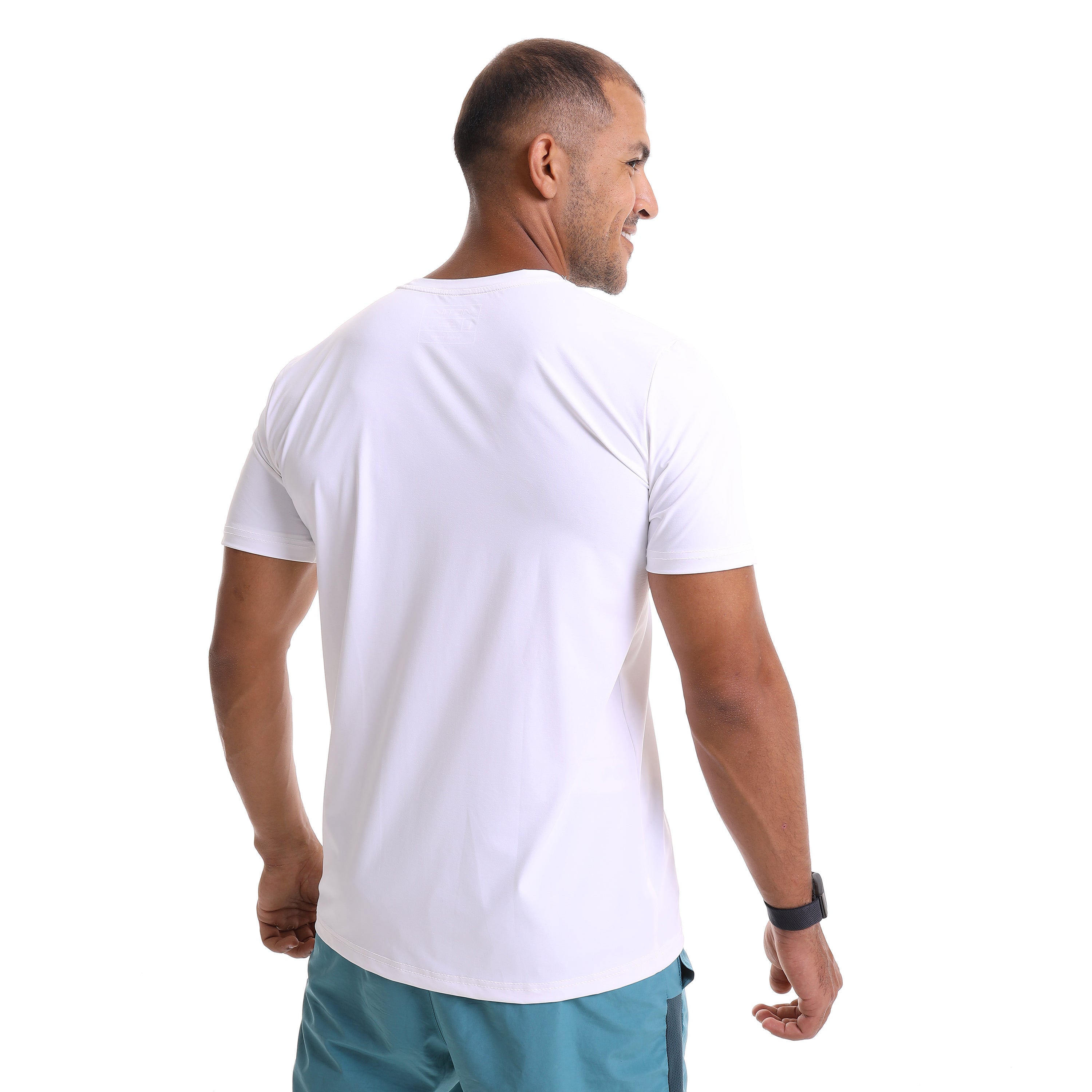 تي شيرت اكتف رجالي حوض روزيتا - ابيض