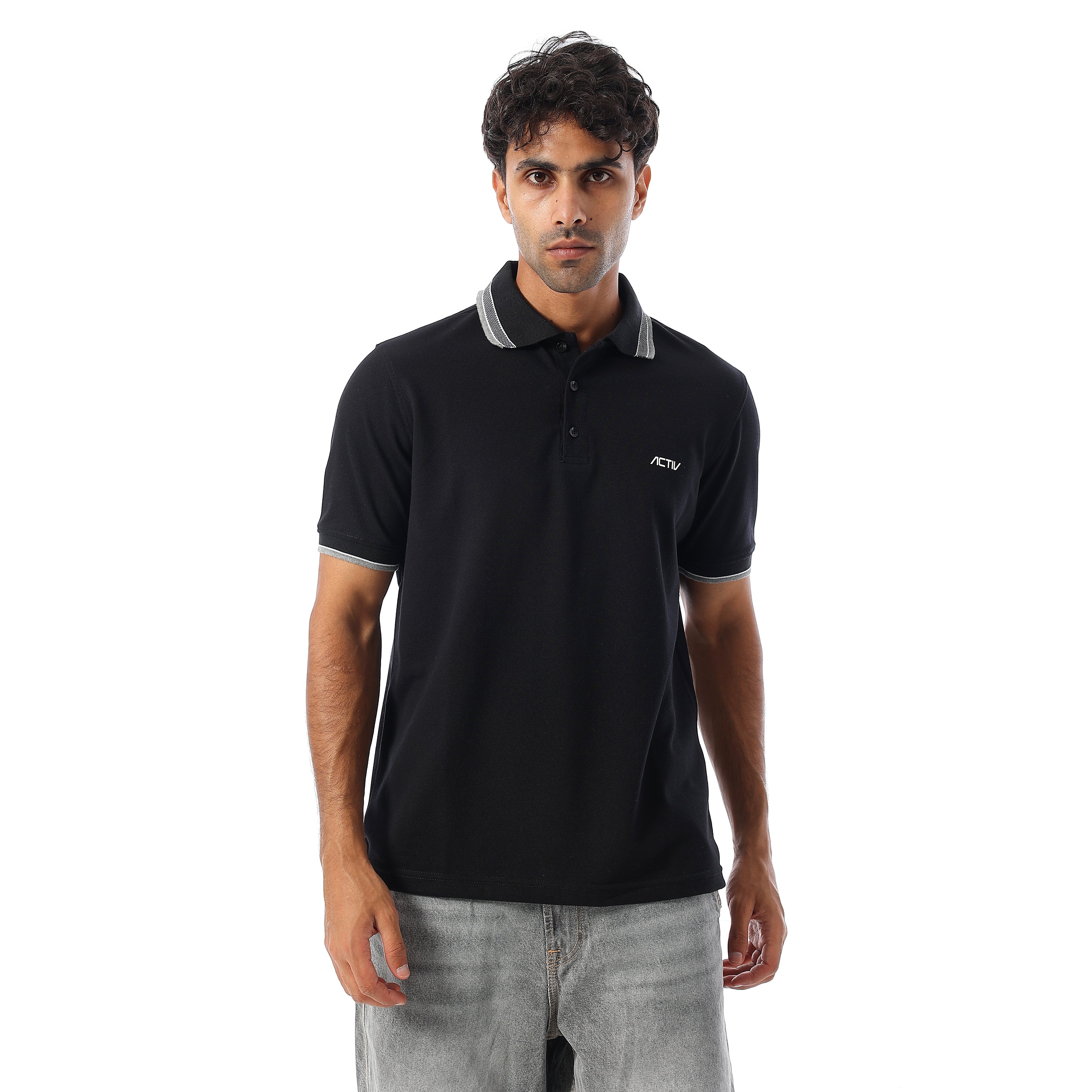ACTIV MEN'S POLO-SHIRT - BLACK