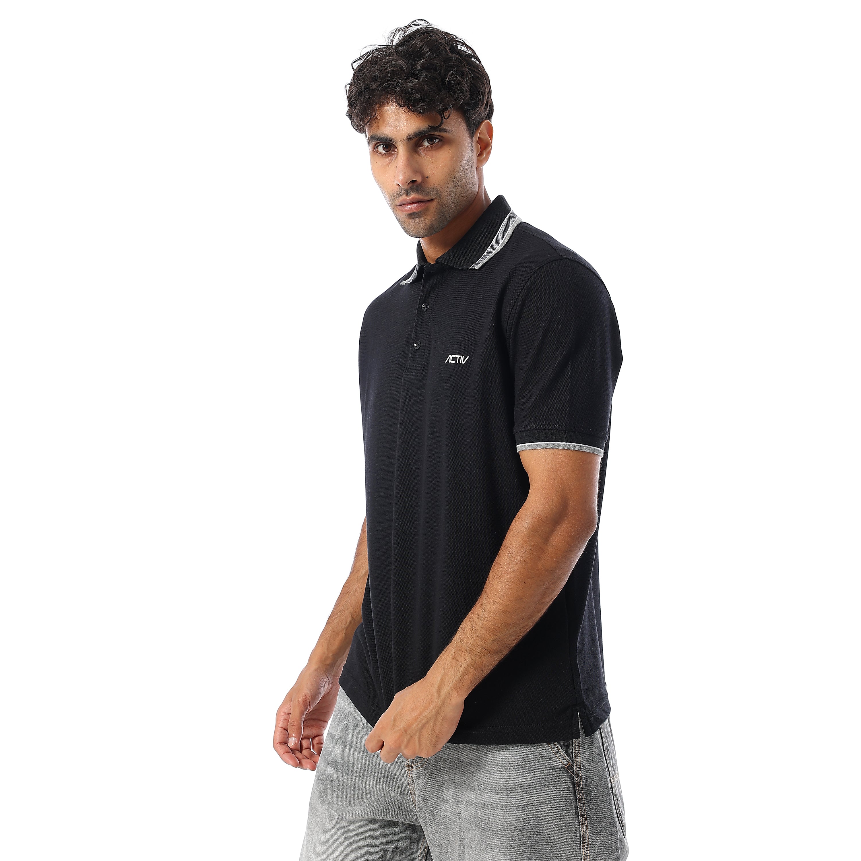 ACTIV MEN'S POLO-SHIRT - BLACK
