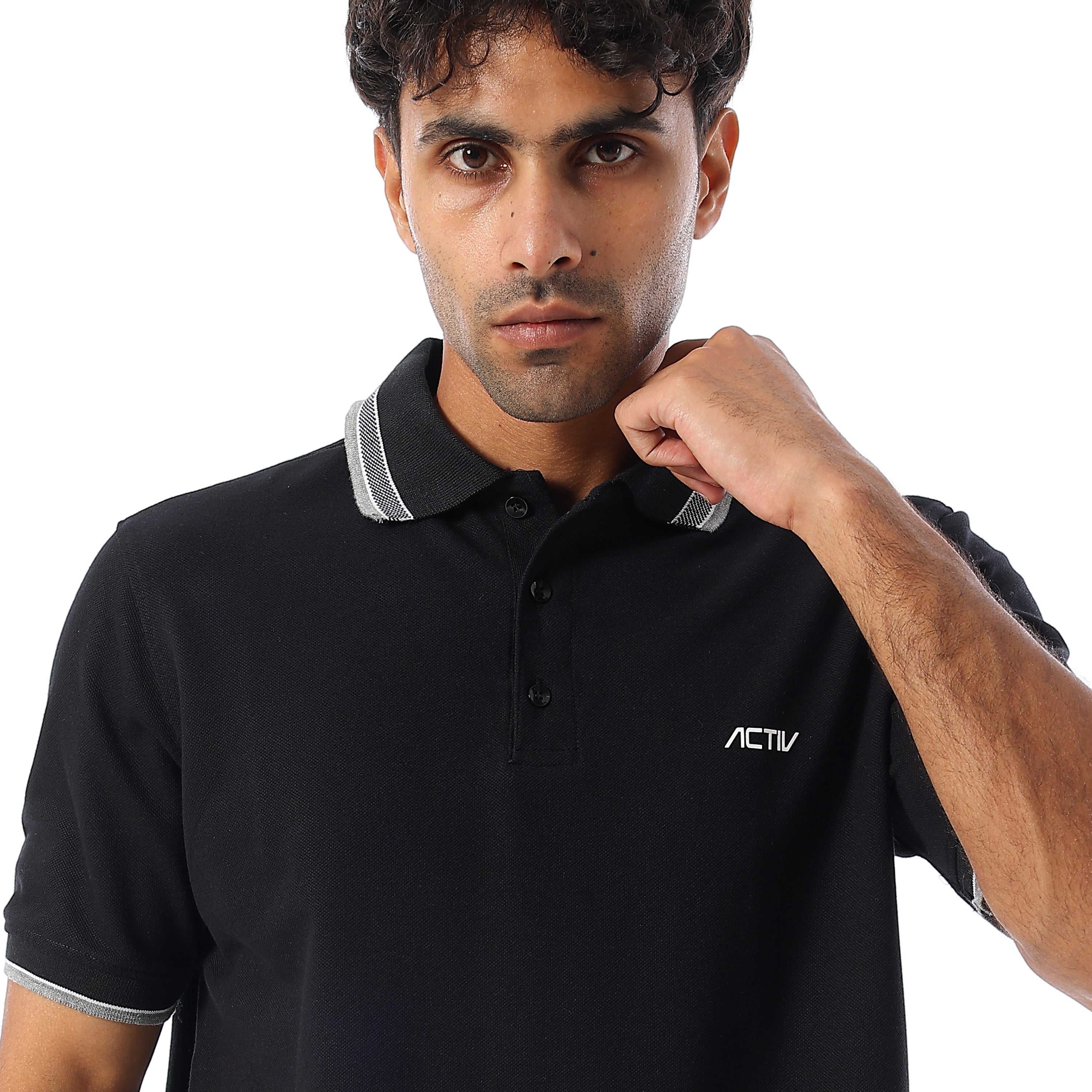 ACTIV MEN'S POLO-SHIRT - BLACK