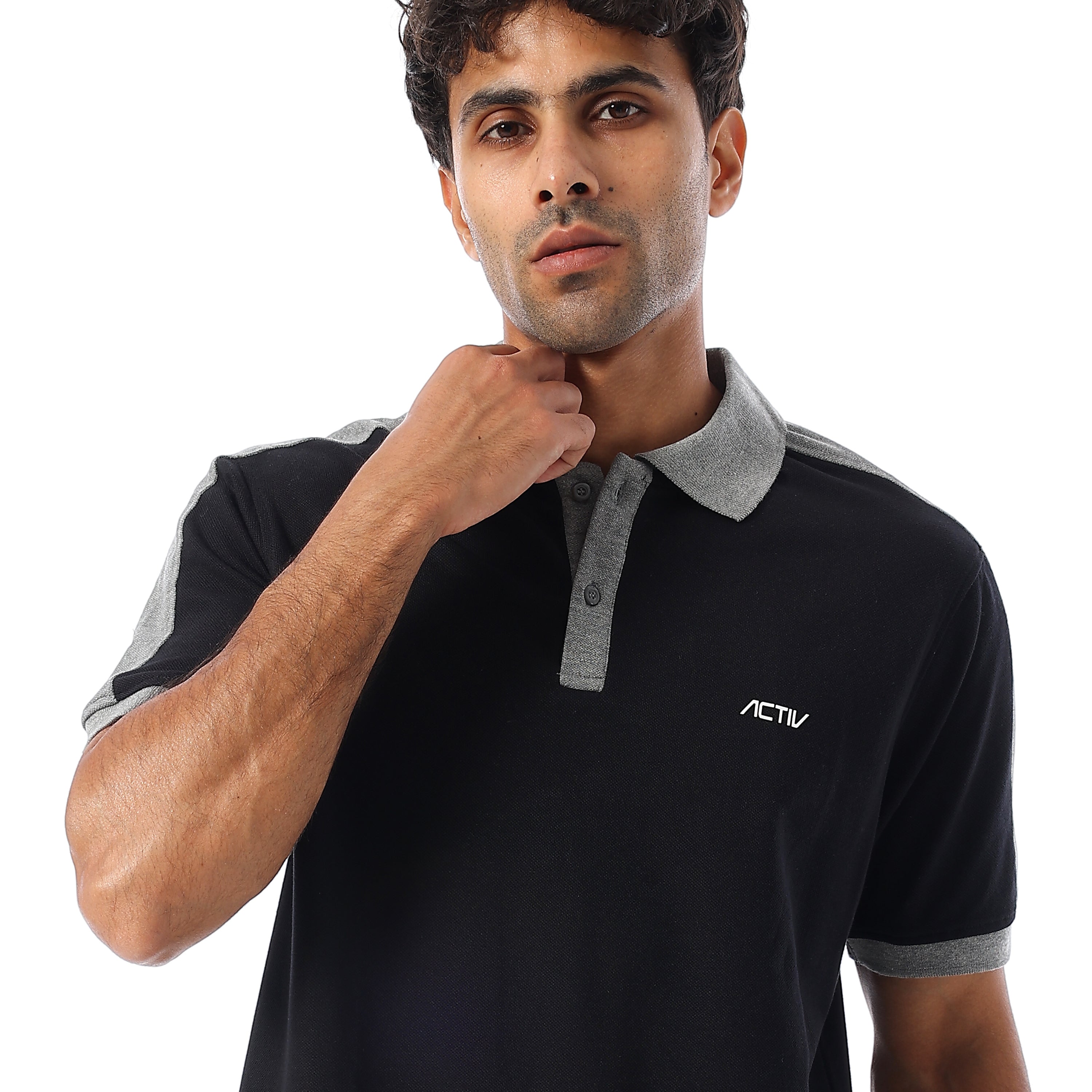 ACTIV MEN'S POLO-SHIRT - BLACK