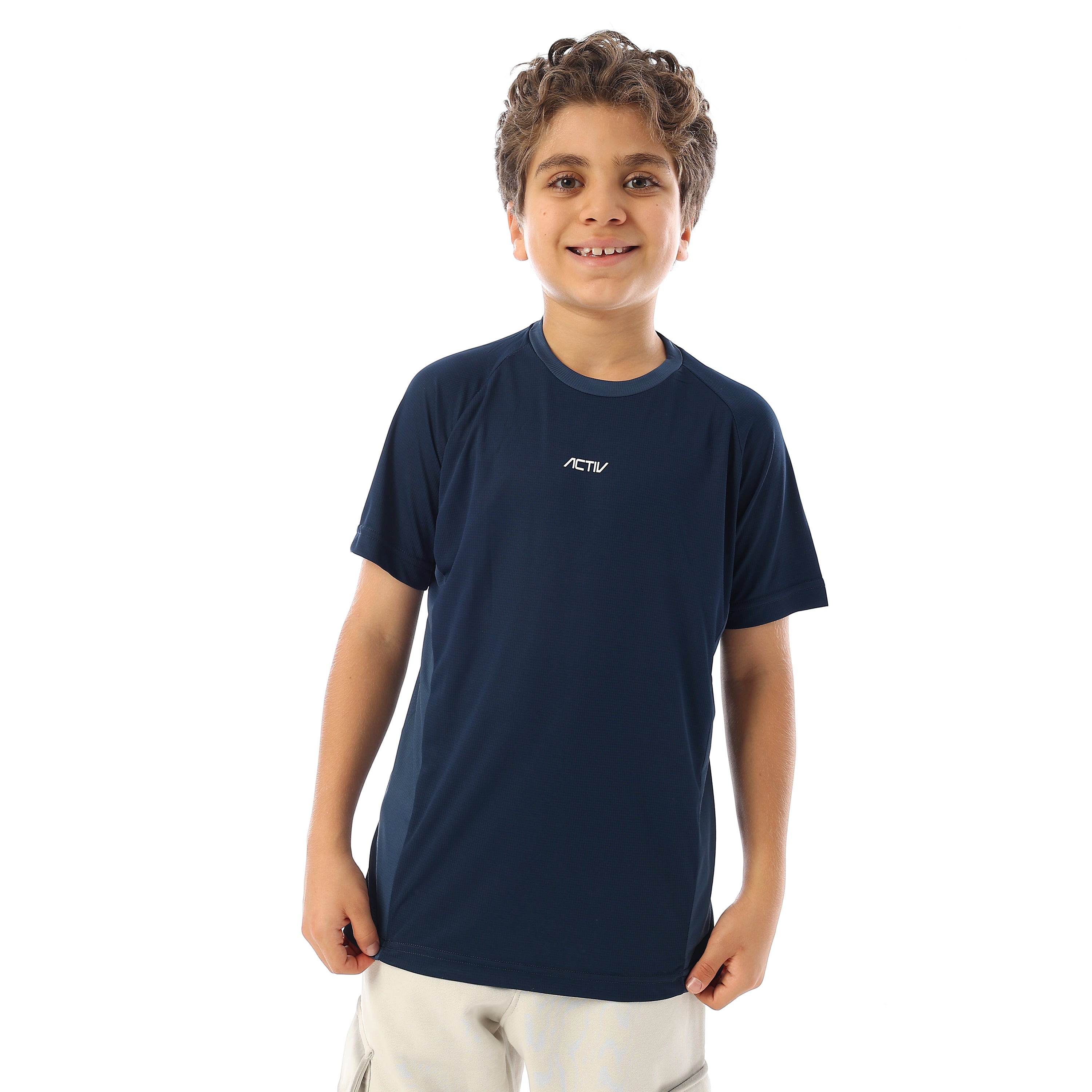 ACTIV BOYS BASIC T-SHIRT - كحلي*بترولى