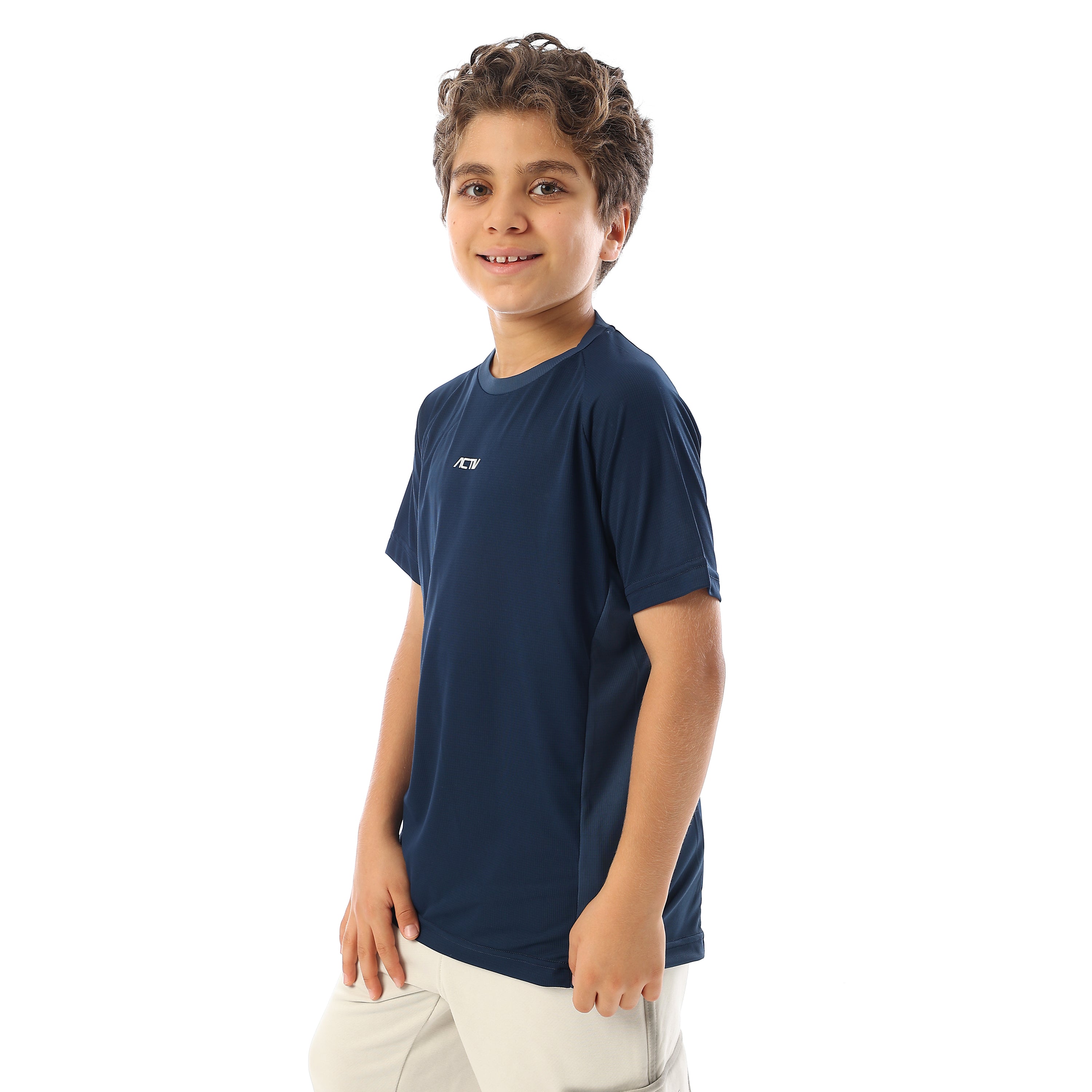 ACTIV BOYS BASIC T-SHIRT - كحلي*بترولى