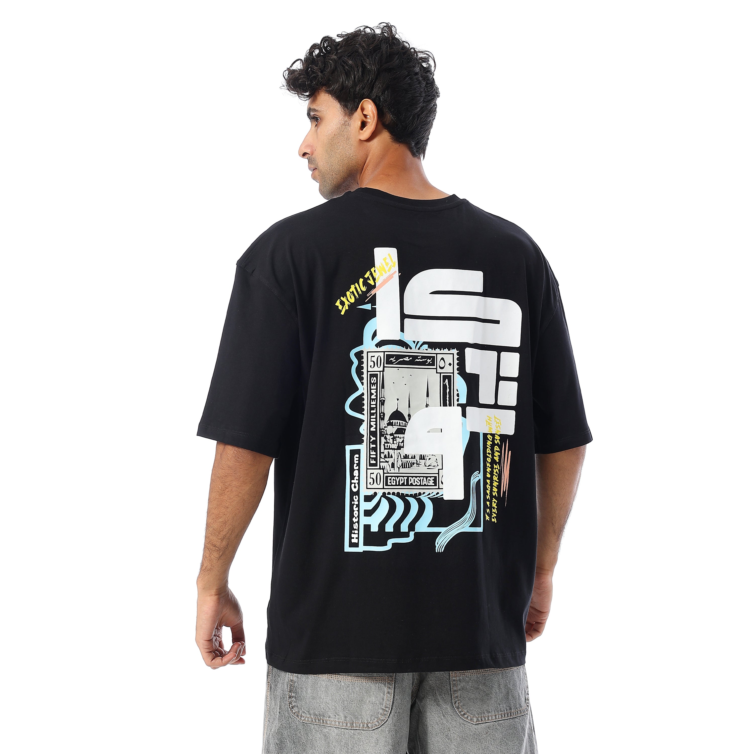CAIRO UNISEX OVERSIZ SS TSHIRT - BLACK