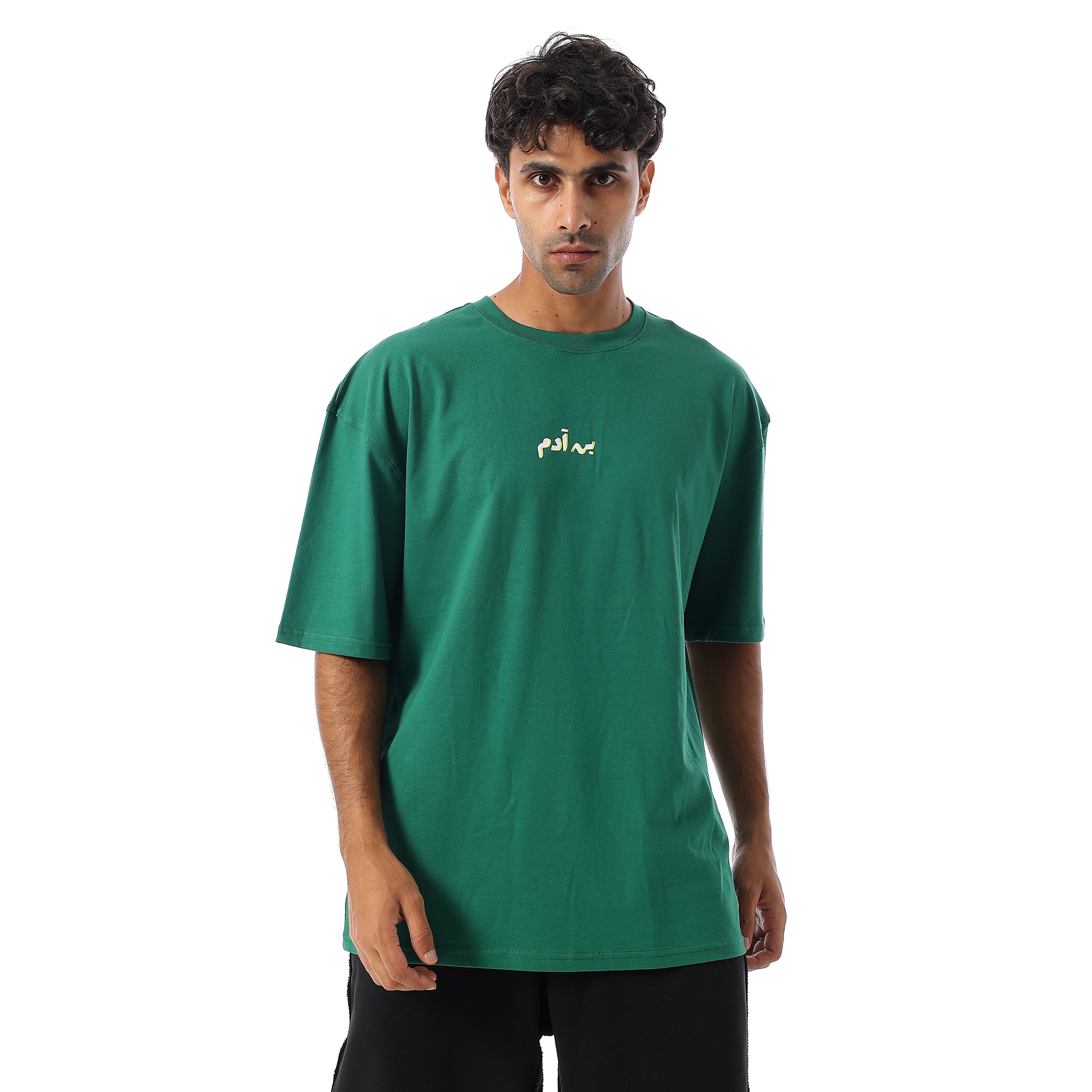 ADAMS UNISEX OVERSIZ SS TSHIRT - اخضر