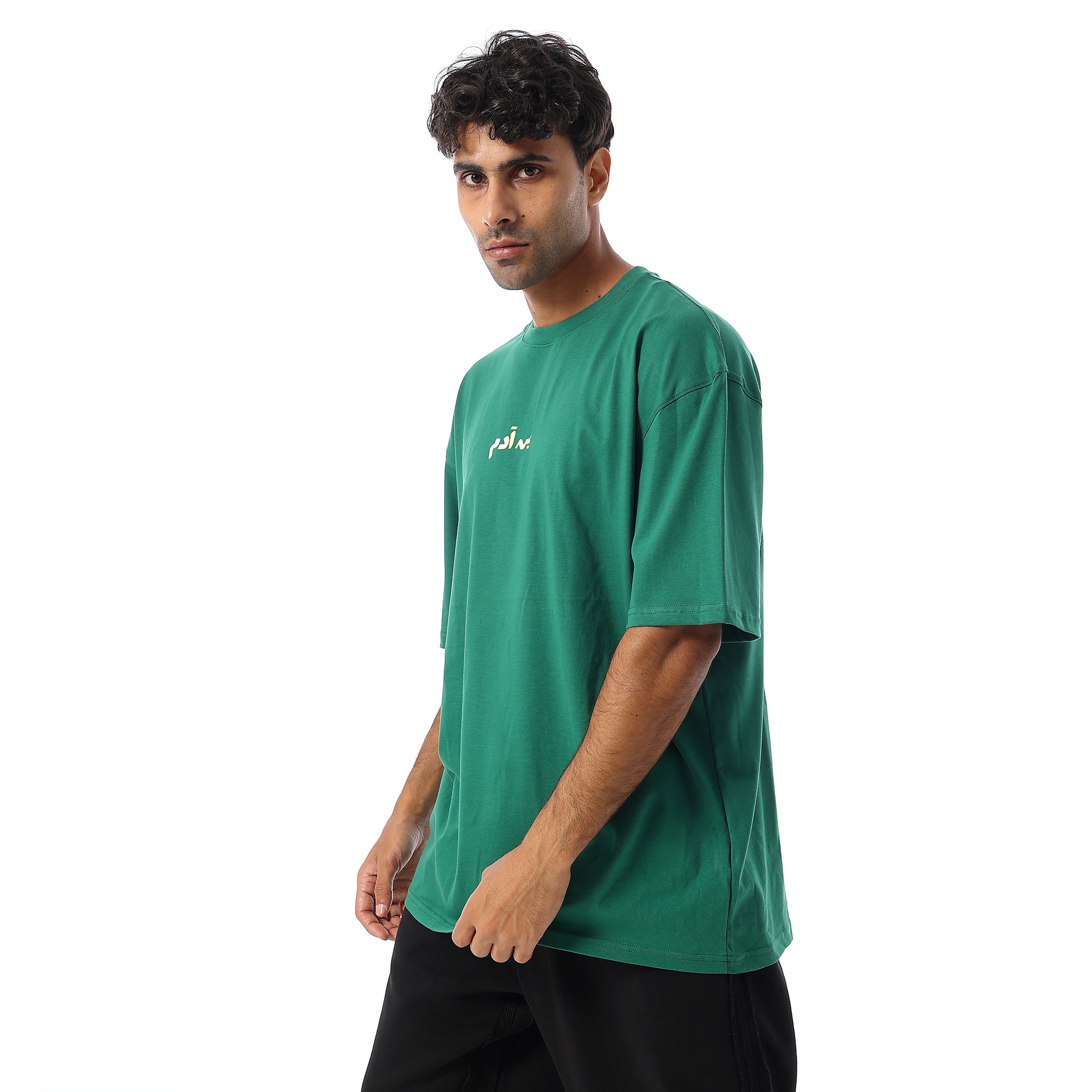 ADAMS UNISEX OVERSIZ SS TSHIRT - اخضر