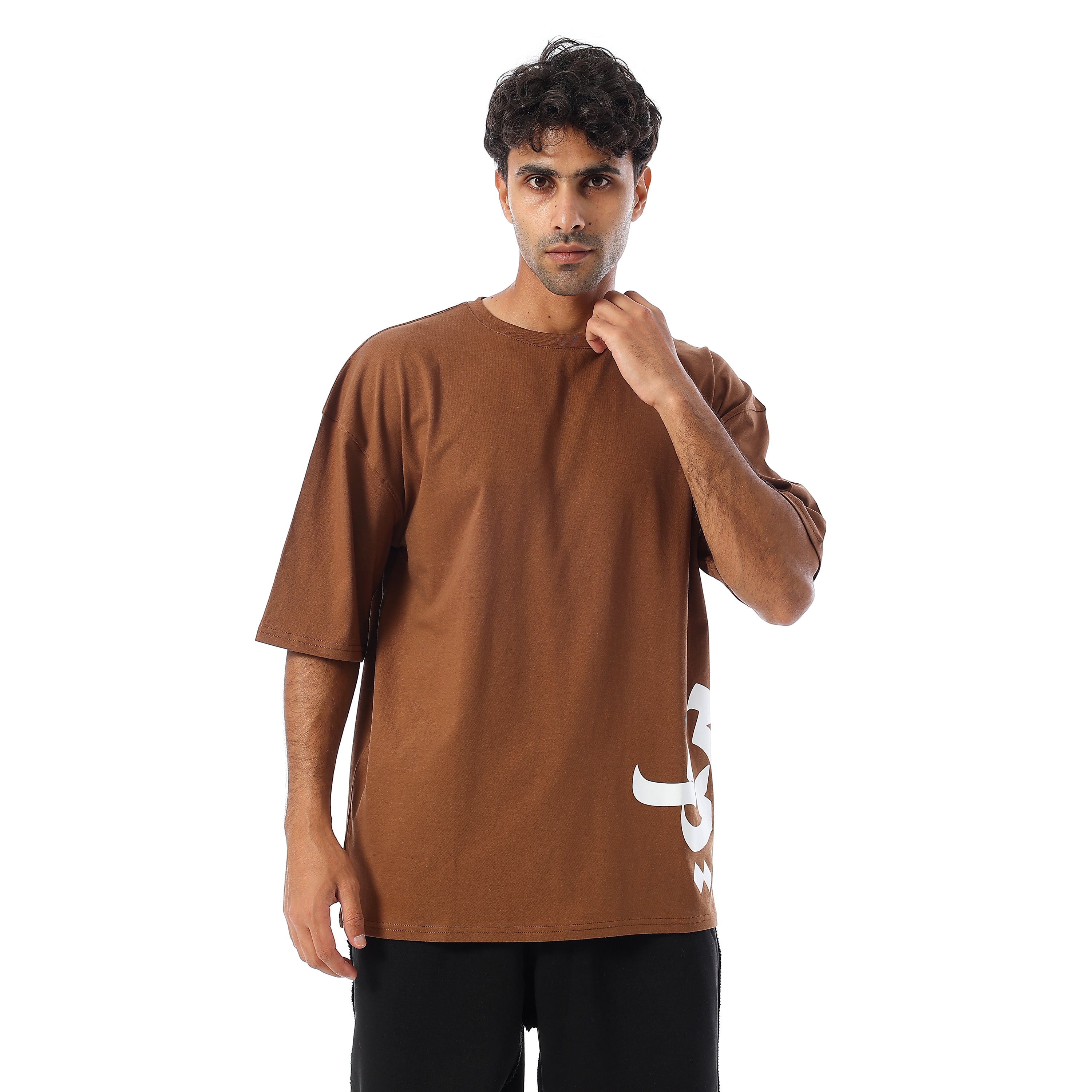7AREEF OVERSIZED SS T-SHIRT - BROWN