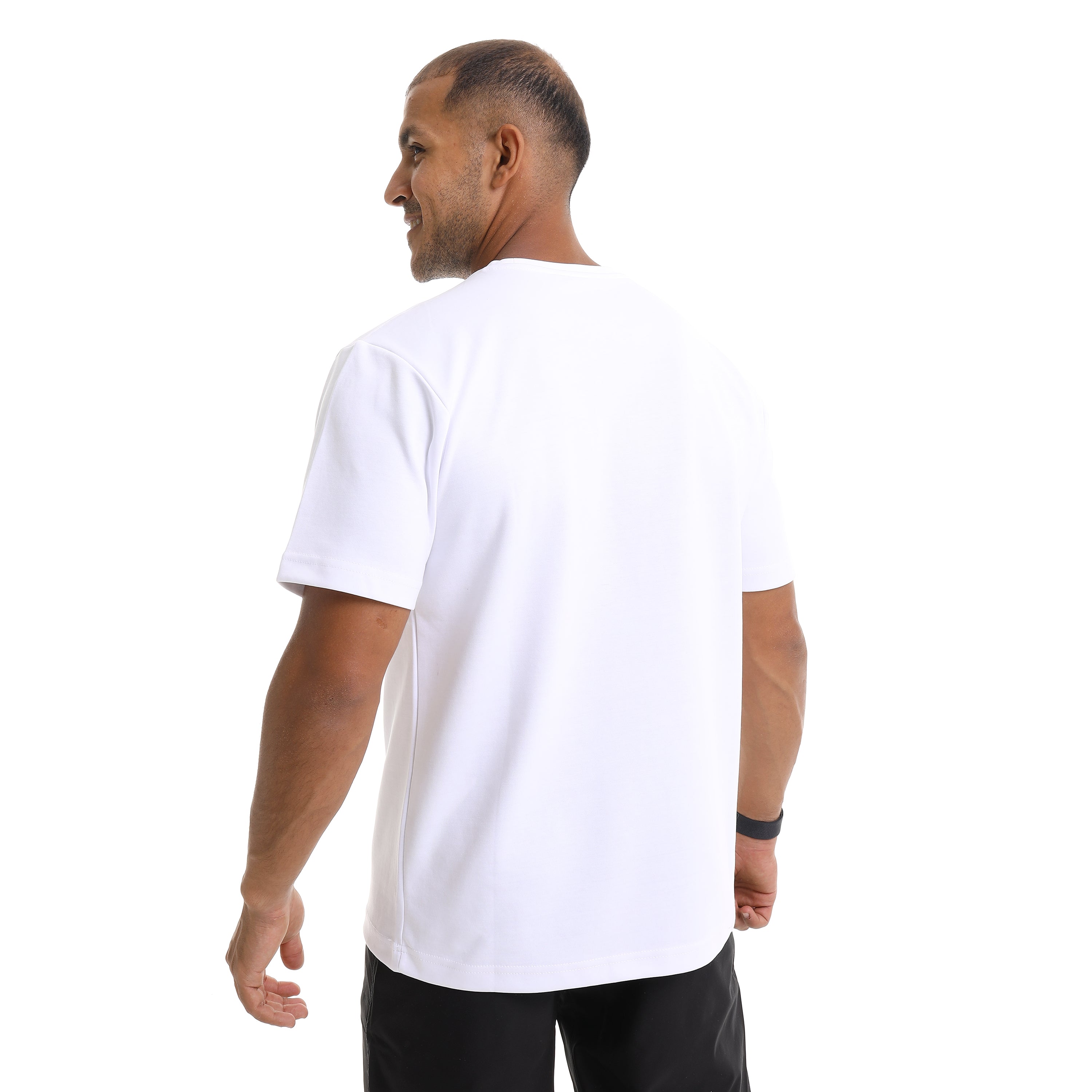 تى شيرت اكتف بيزك رجالى - ابيض