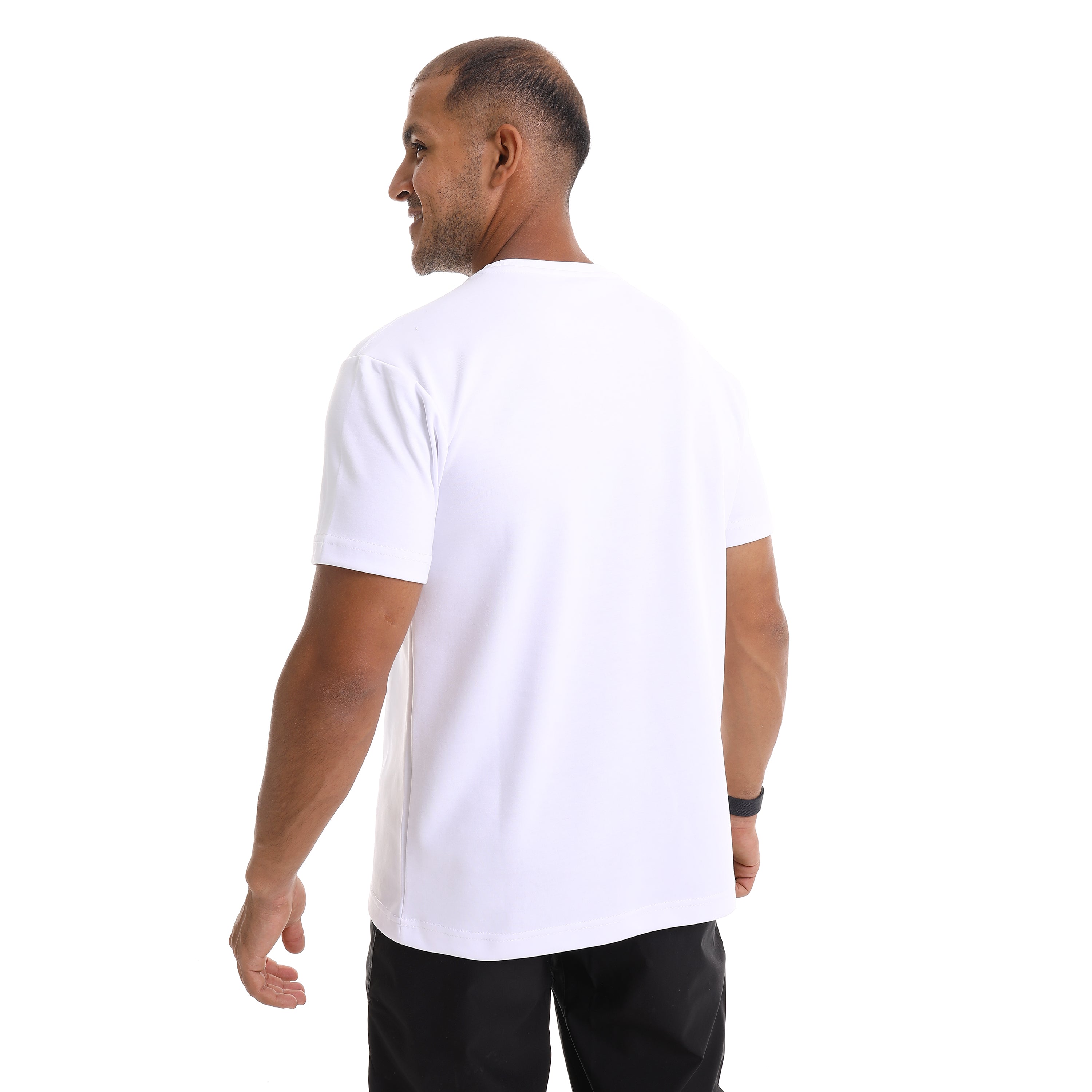تى شيرت اكتف بيزك رجالى - ابيض