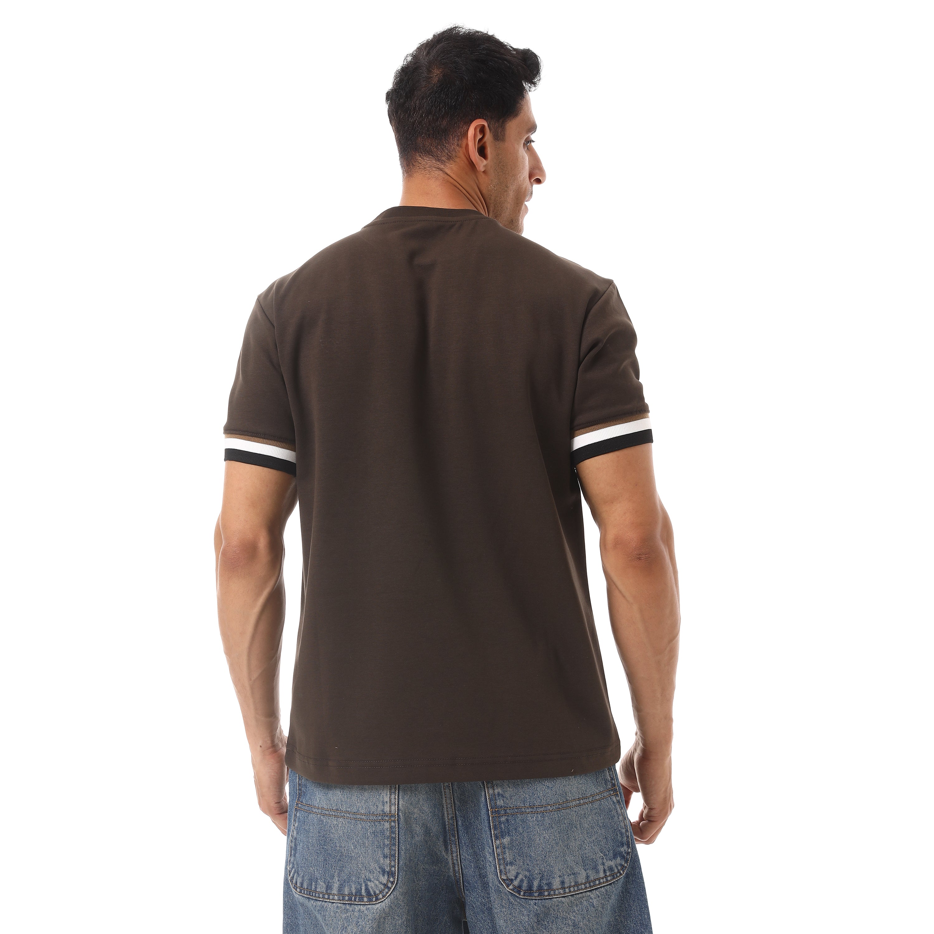 ACTIV MEN'S BASIC T-SHIRT - BROWN