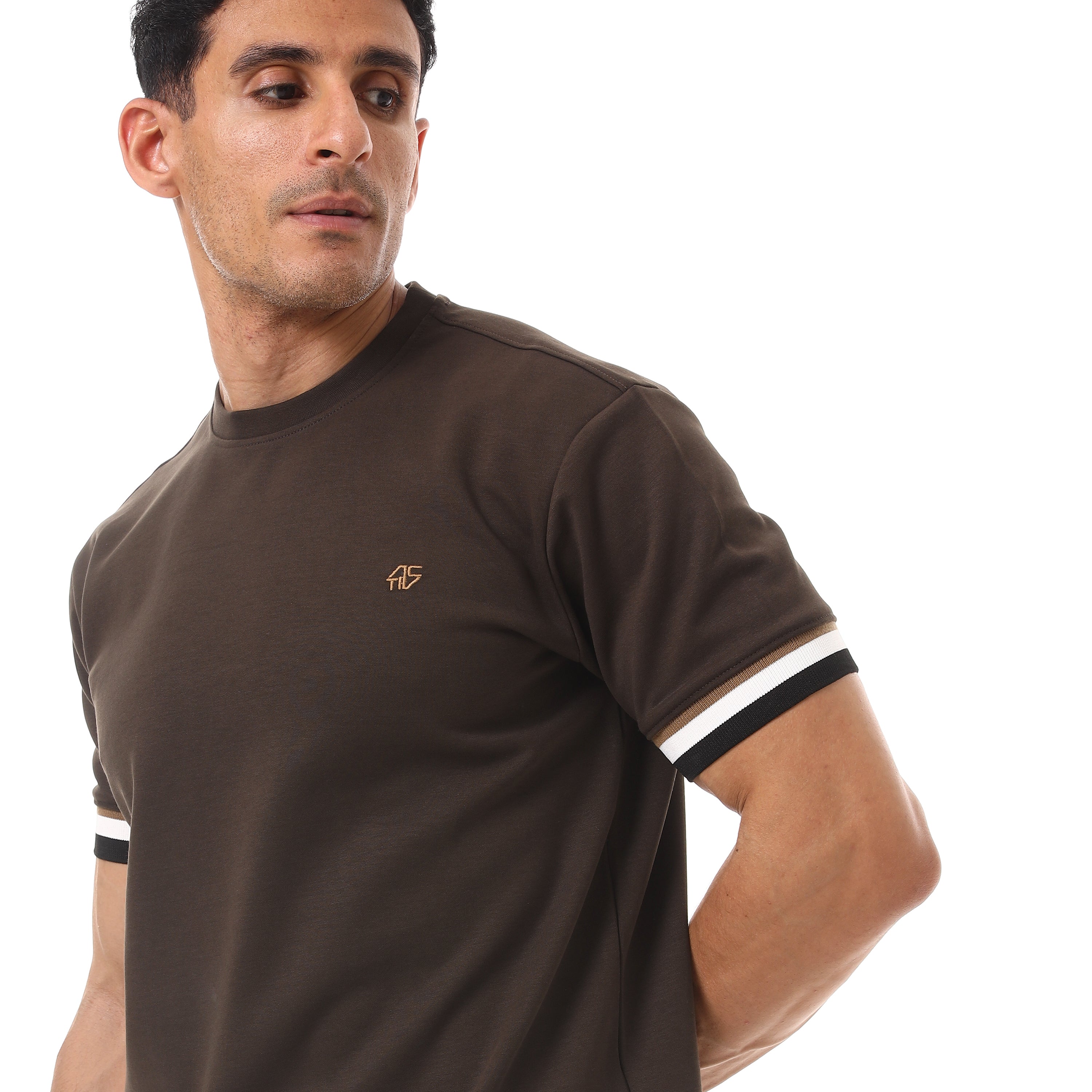 ACTIV MEN'S BASIC T-SHIRT - BROWN