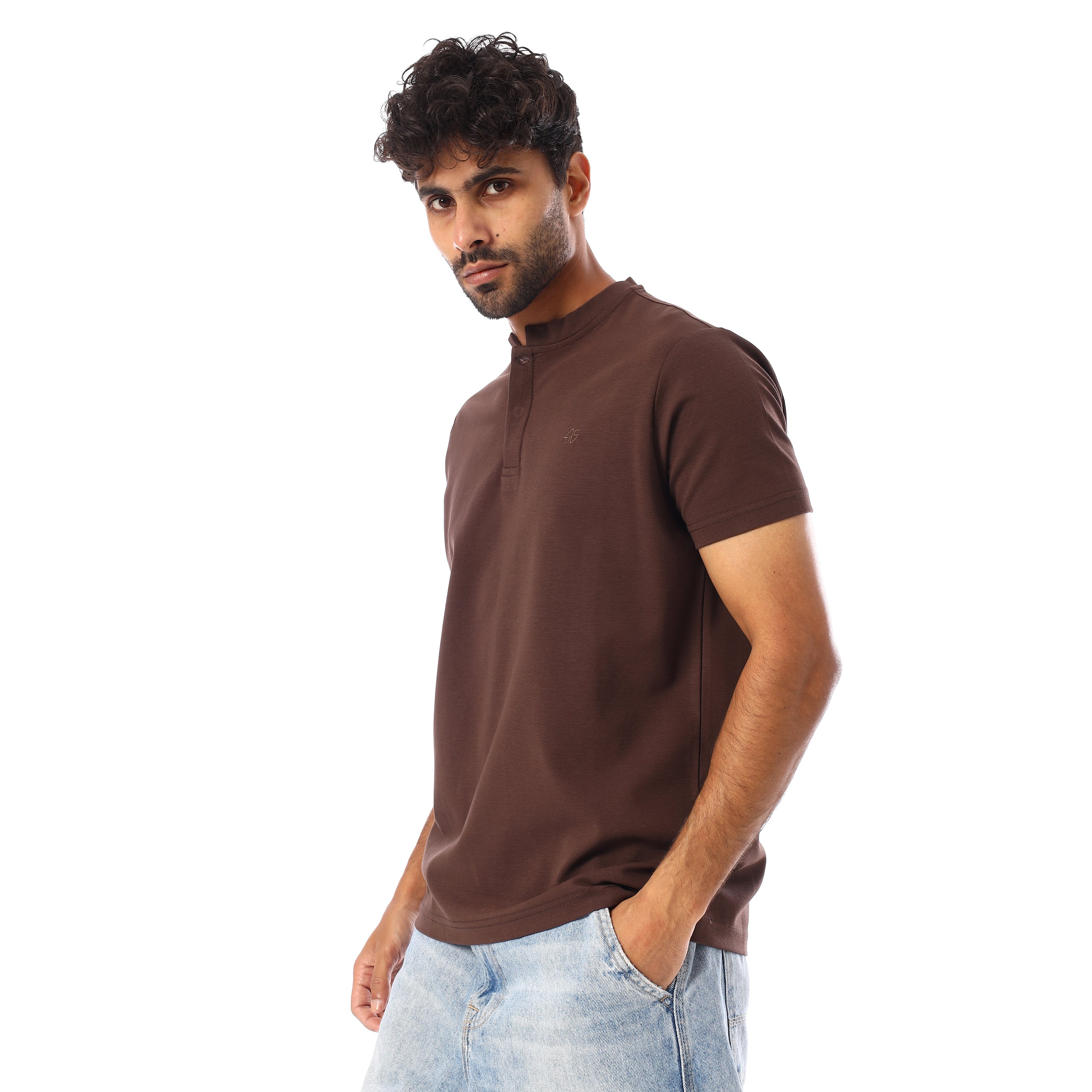 بولو شيرت اكتف رجالى - بني غامق