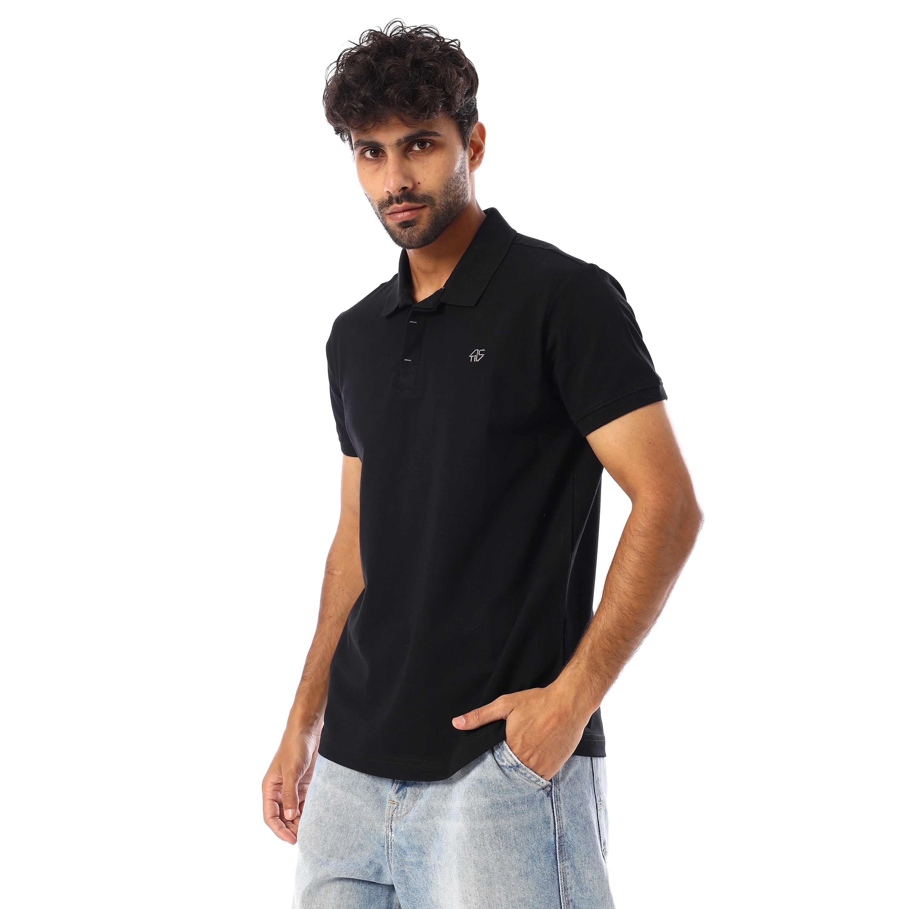 بولو شيرت اكتف رجالى - اسود