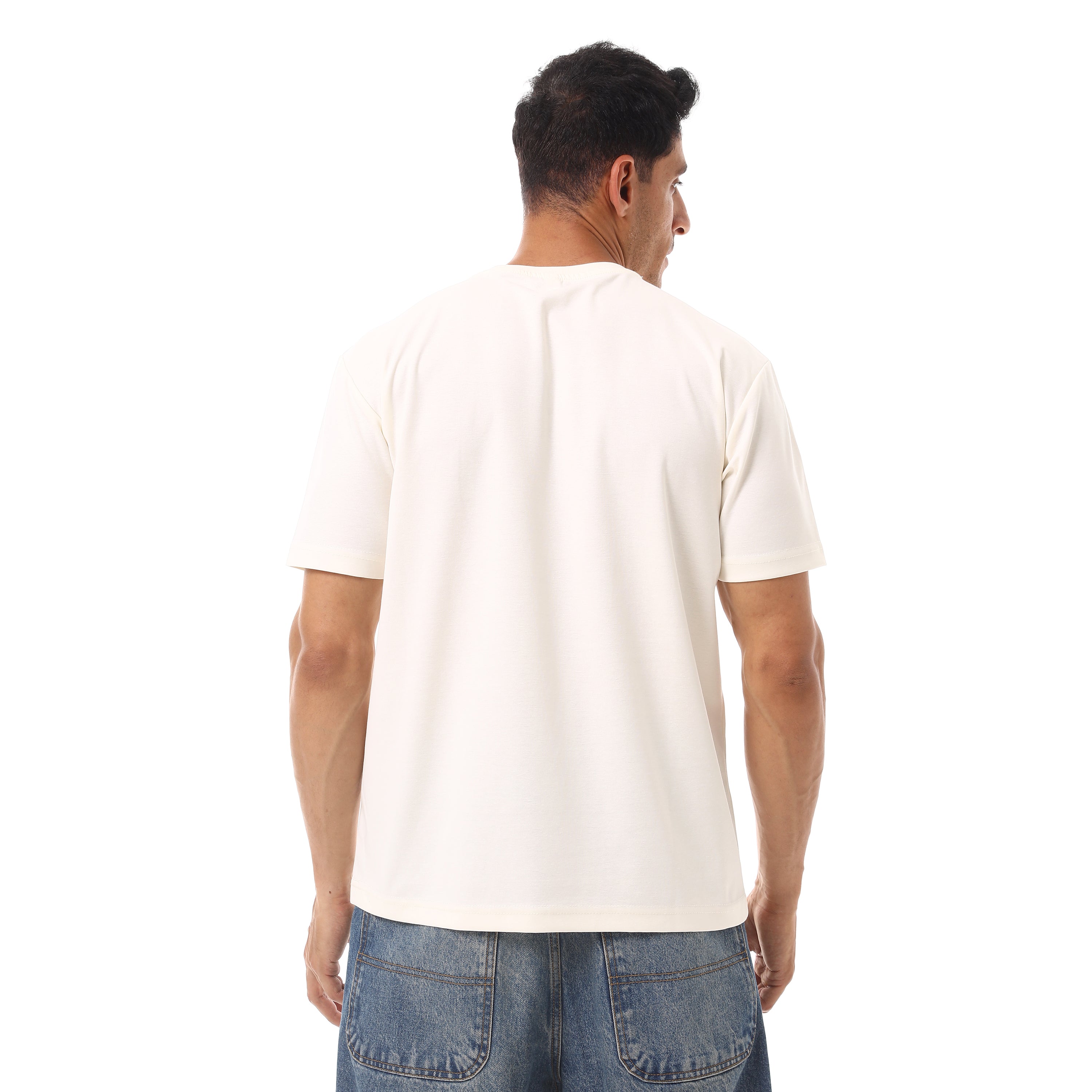 ACTIV MEN'S BASIC T-SHIRT - CREAM