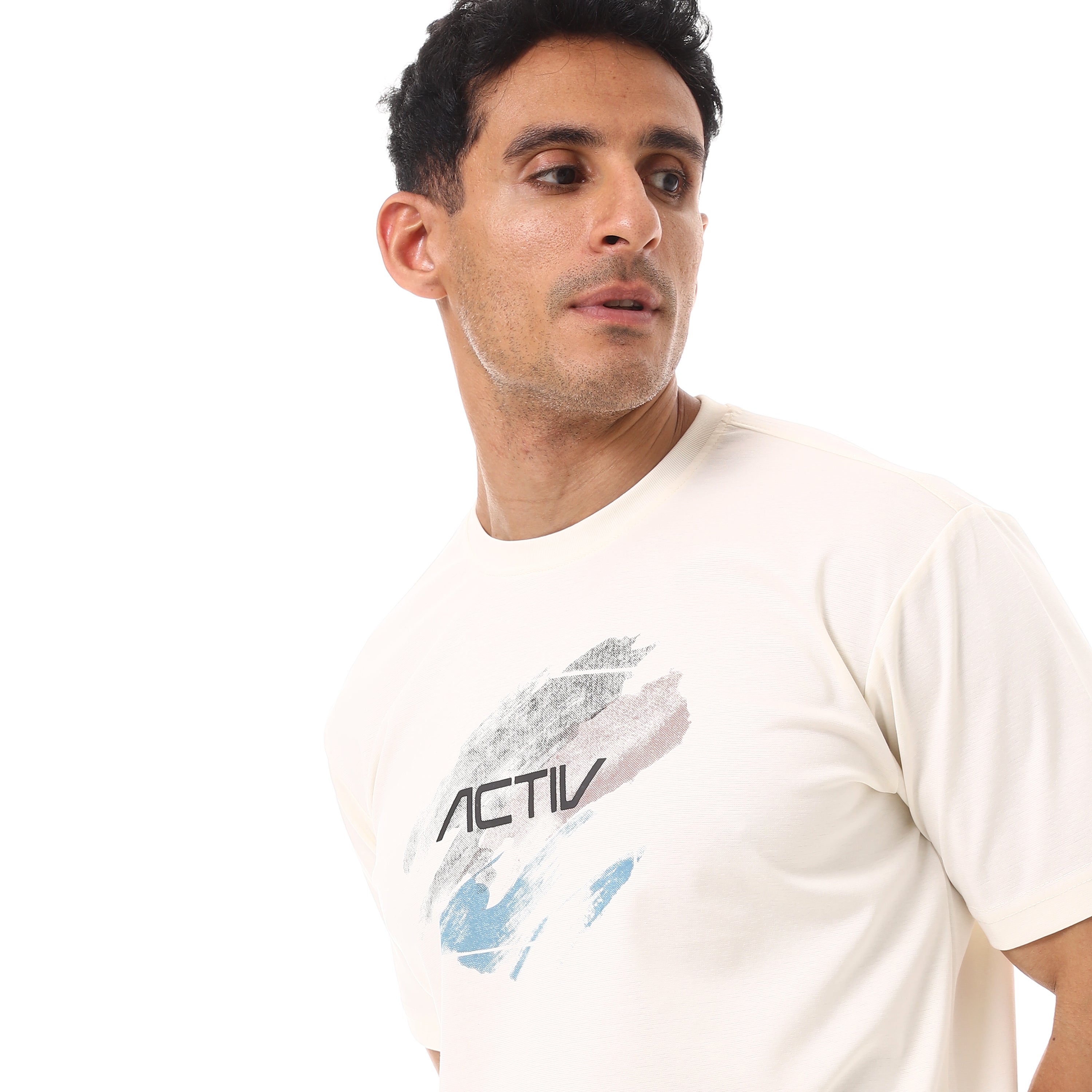 ACTIV MEN'S BASIC T-SHIRT - CREAM