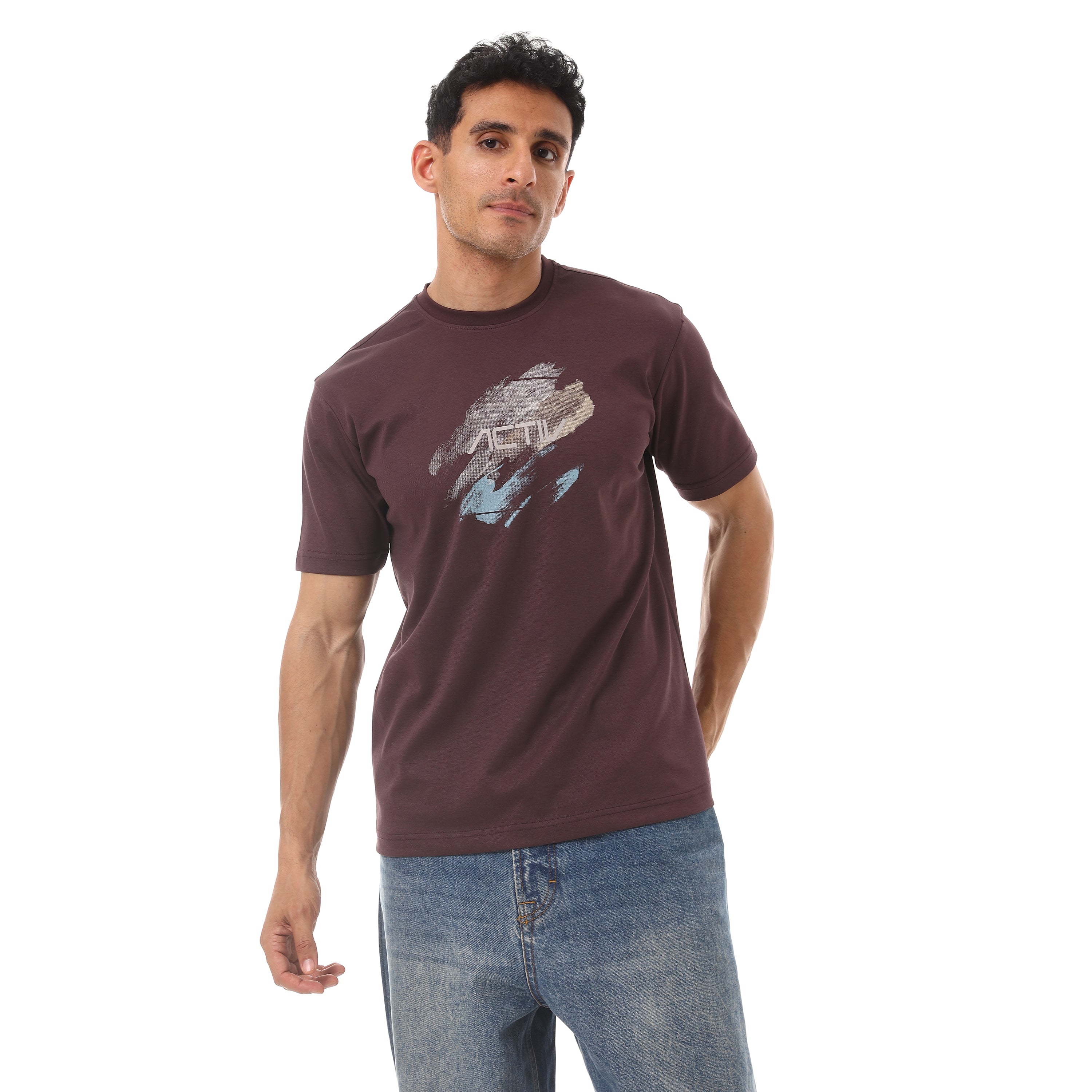 ACTIV MEN'S BASIC T-SHIRT - MAUVE