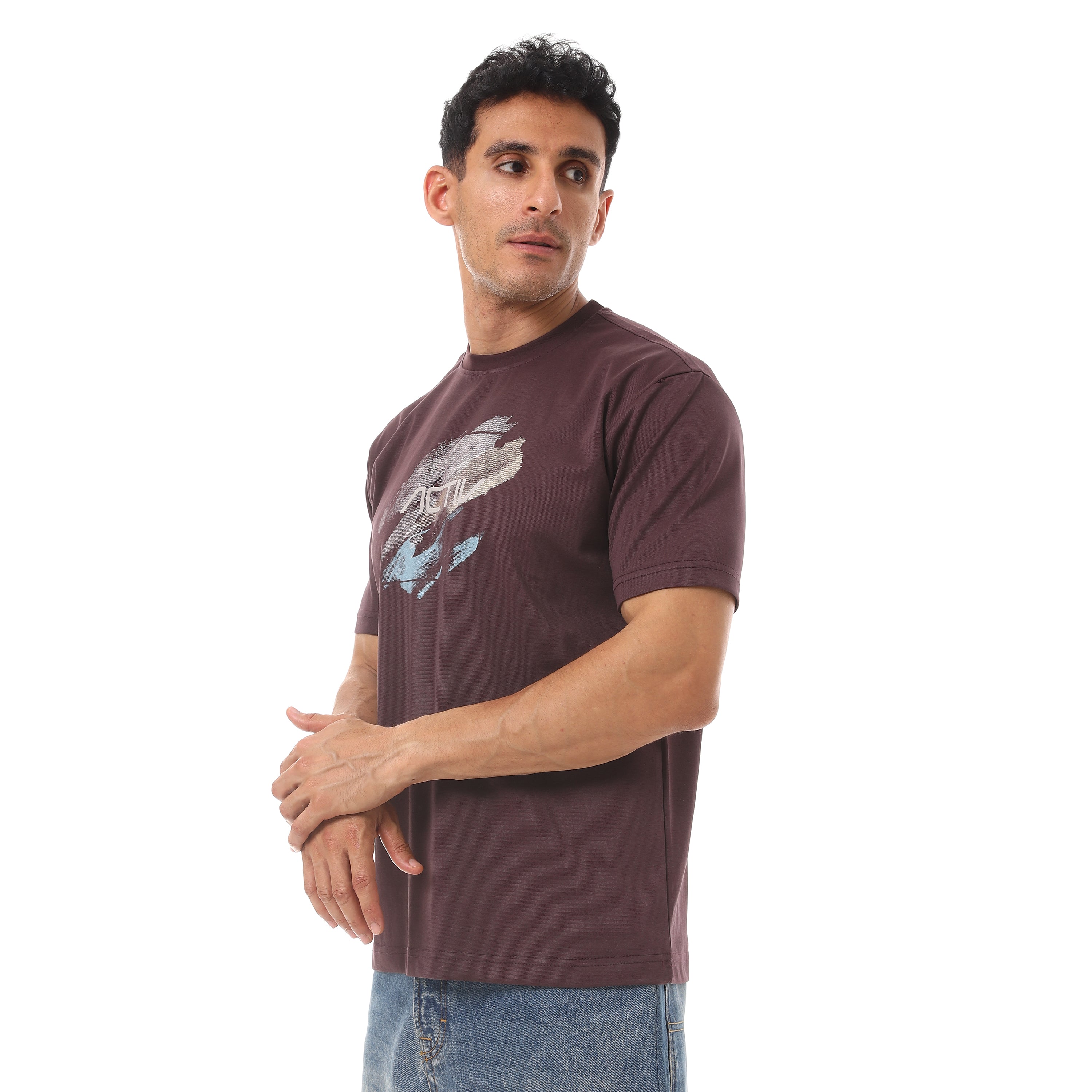ACTIV MEN'S BASIC T-SHIRT - MAUVE