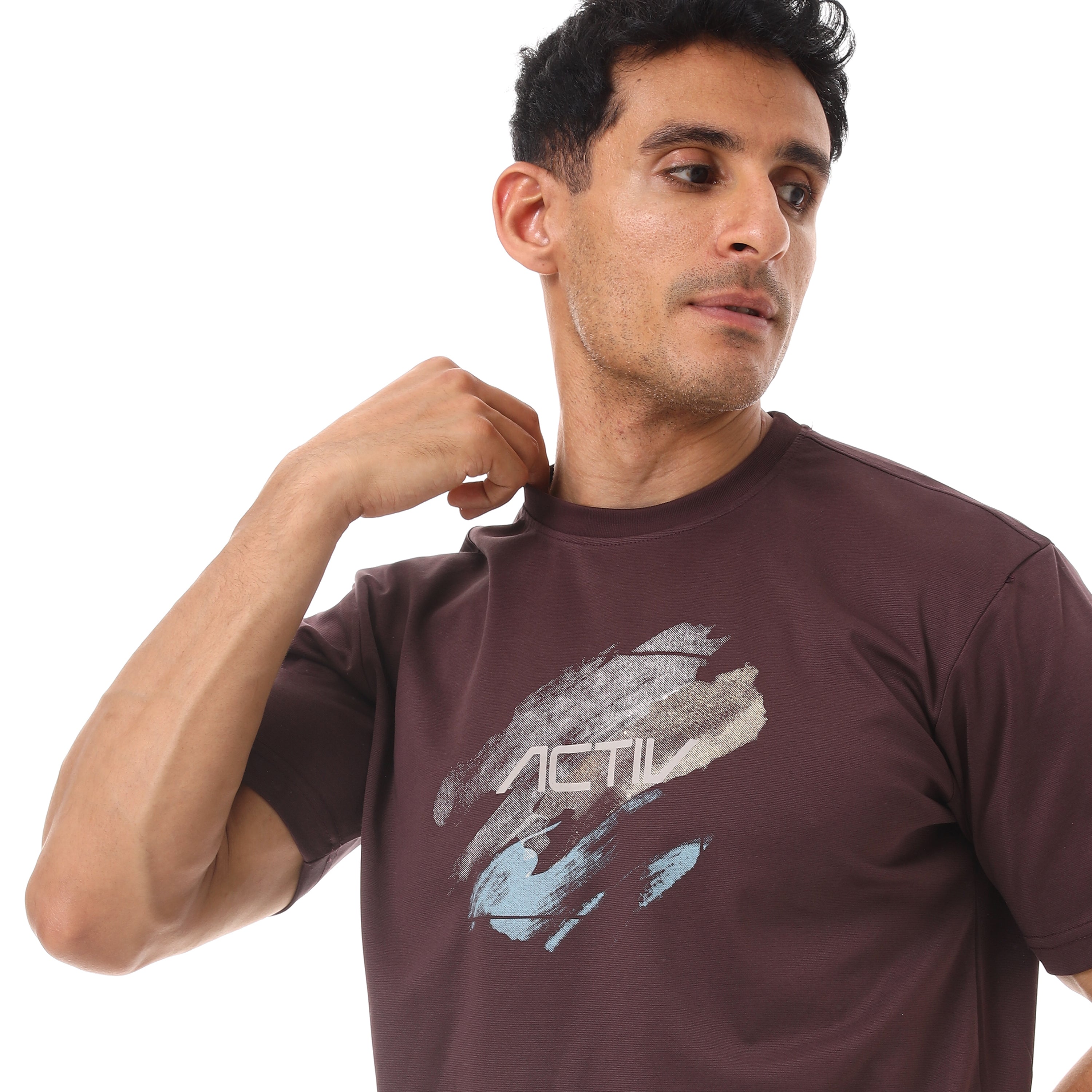 ACTIV MEN'S BASIC T-SHIRT - MAUVE