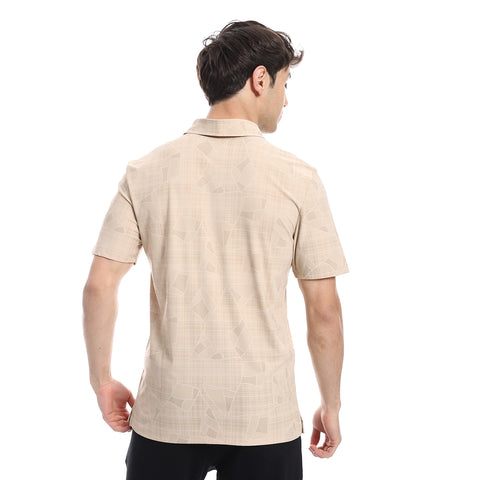 ACTIV GRAPHIC POLO SHIRT - BEIGE