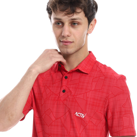 ACTIV GRAPHIC POLO SHIRT - RED
