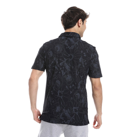 ACTIV GRAPHIC POLO SHIRT - BLACK