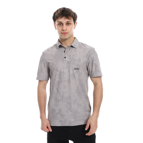 ACTIV GRAPHIC POLO SHIRT - L.GREY