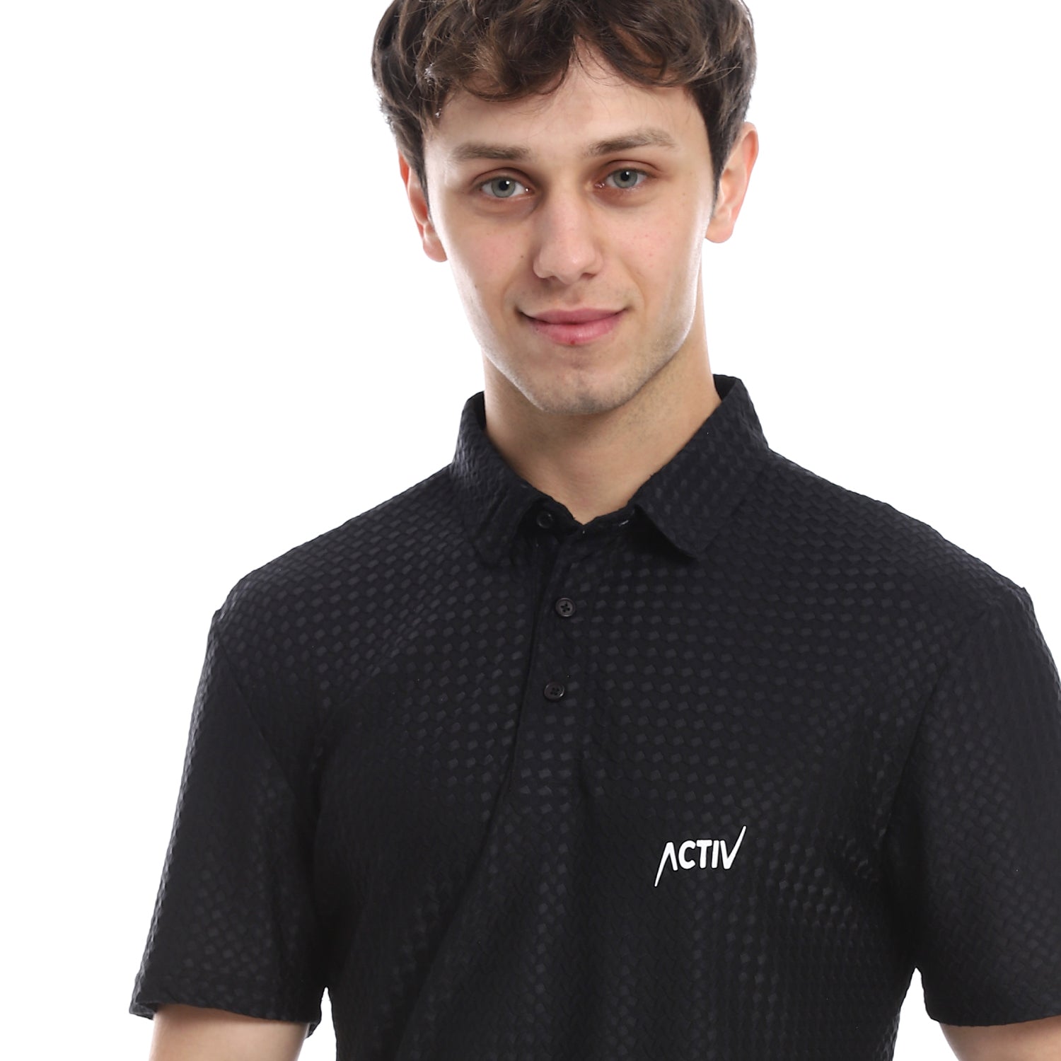 ACTIV MEN'S S/S POLO SHIRT - BLACK 