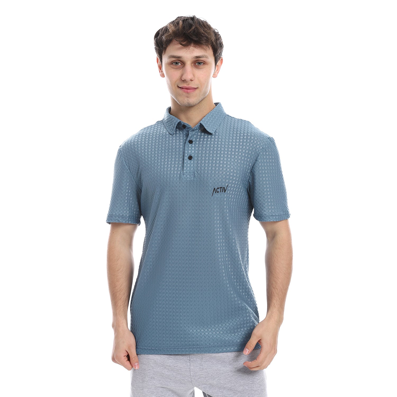 ACTIV MEN'S S/S POLO SHIRT - PETROL