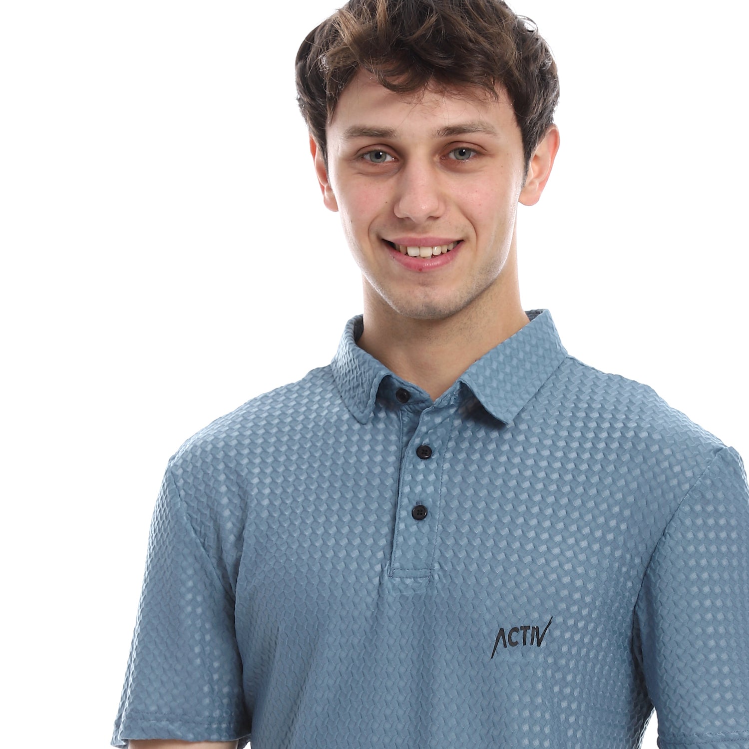 ACTIV MEN'S S/S POLO SHIRT - PETROL 