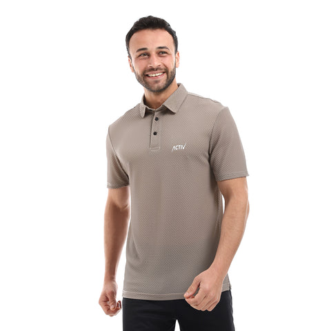 ACTIV MEN'S S/S POLO SHIRT - BEIGE