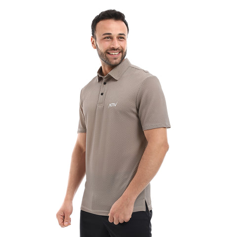 ACTIV MEN'S S/S POLO SHIRT - BEIGE