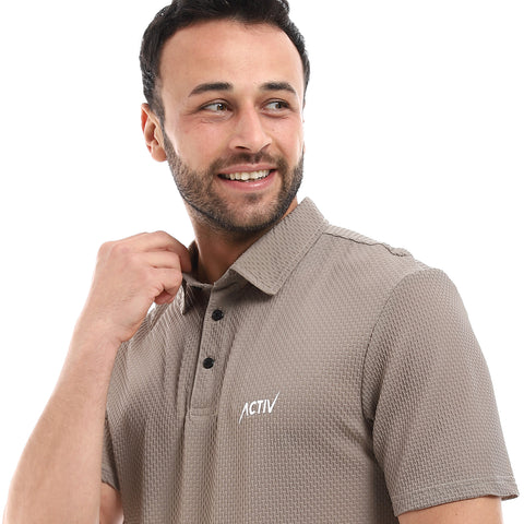 ACTIV MEN'S S/S POLO SHIRT - BEIGE